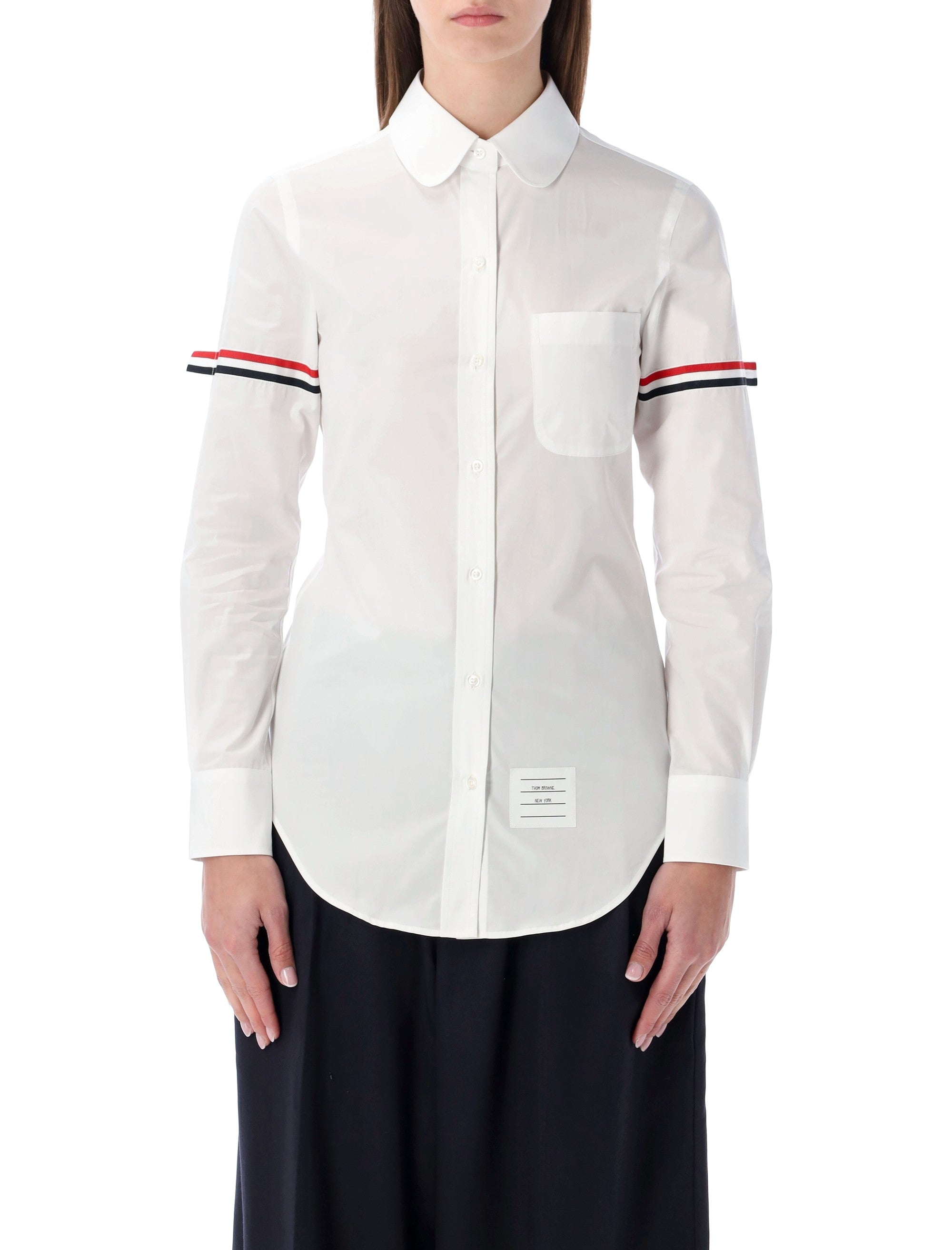 Thom Browne classic round-collar shirt White Cotton