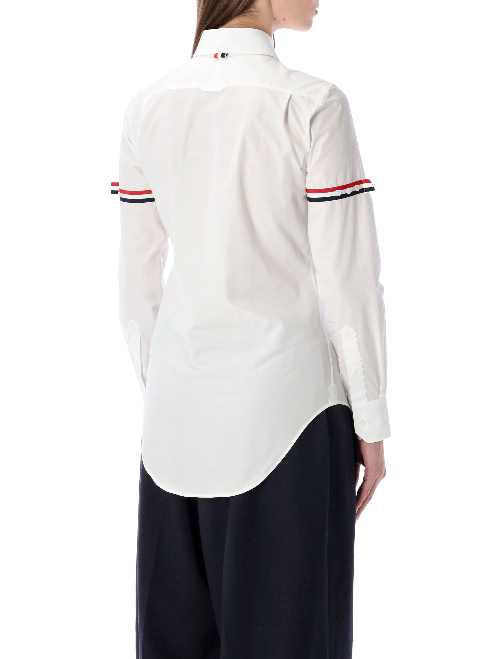 Thom Browne classic round-collar shirt White Cotton