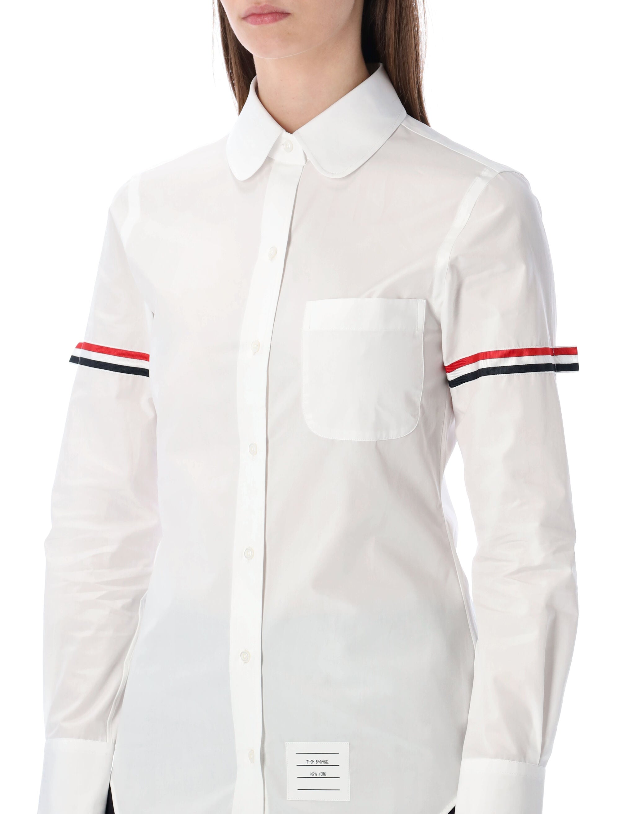 Thom Browne classic round-collar shirt White Cotton