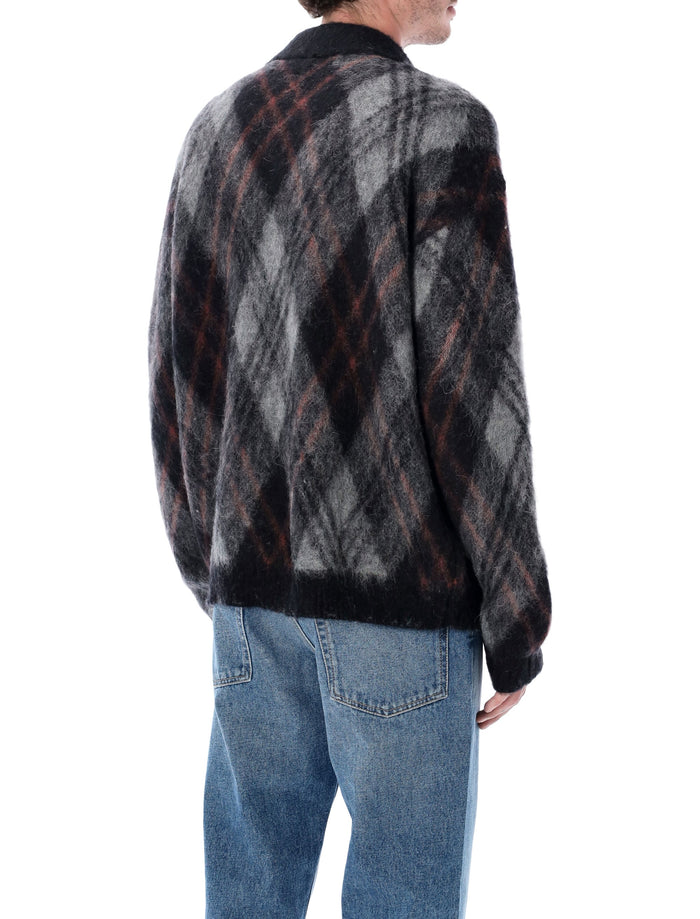 Rold Skov Basic Polo Black Rumble Alpaca And Mohair Blend Runble Polyamide Sweater