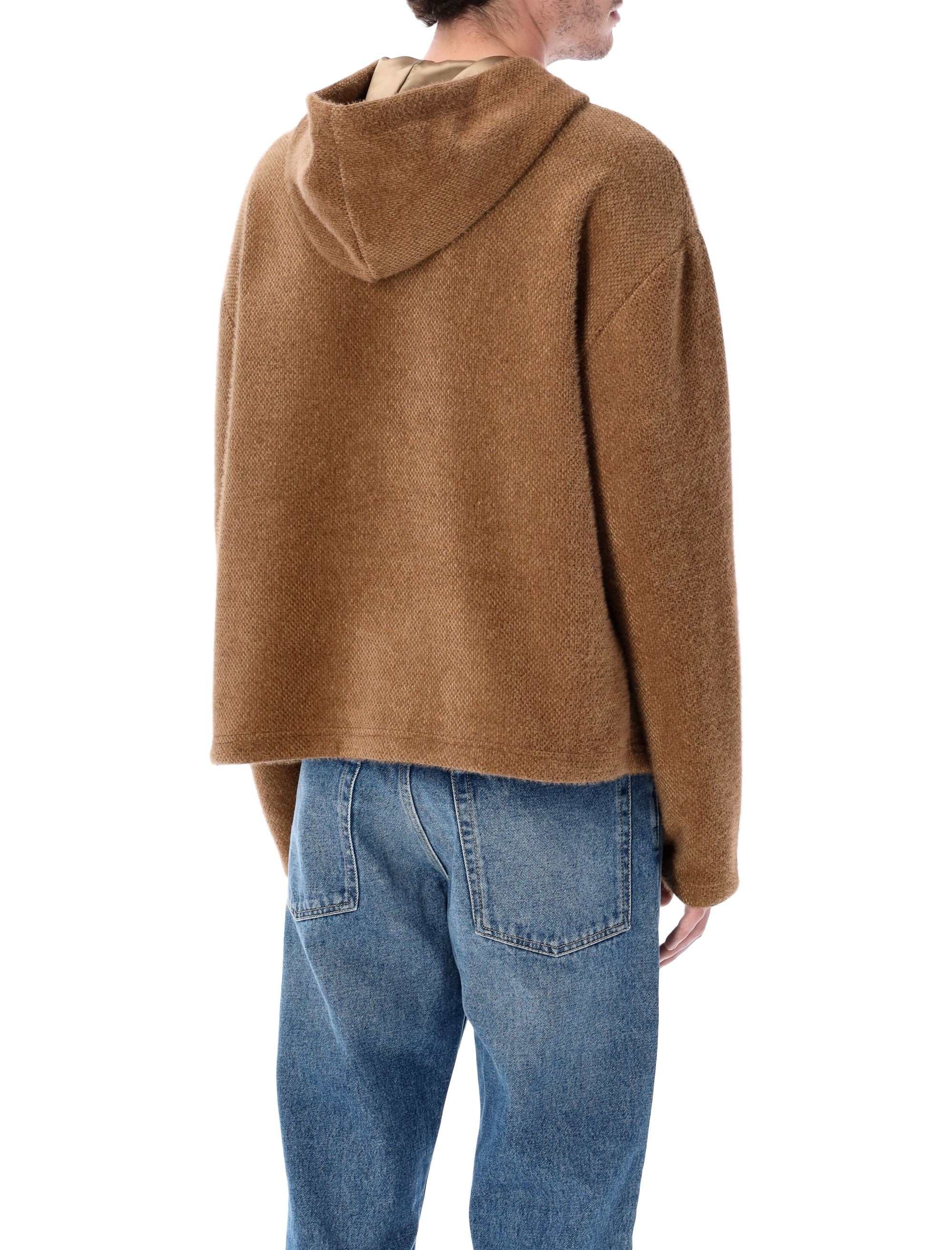 Rold Skov Squire half-zip hoodie Camel Polyester Sweater