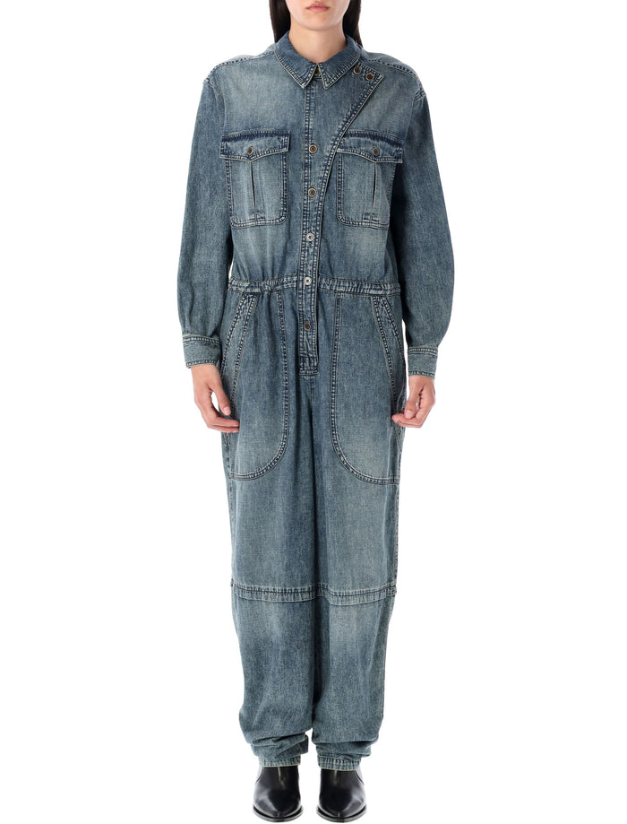Nadia jumpsuit Faded Blue Cotton
