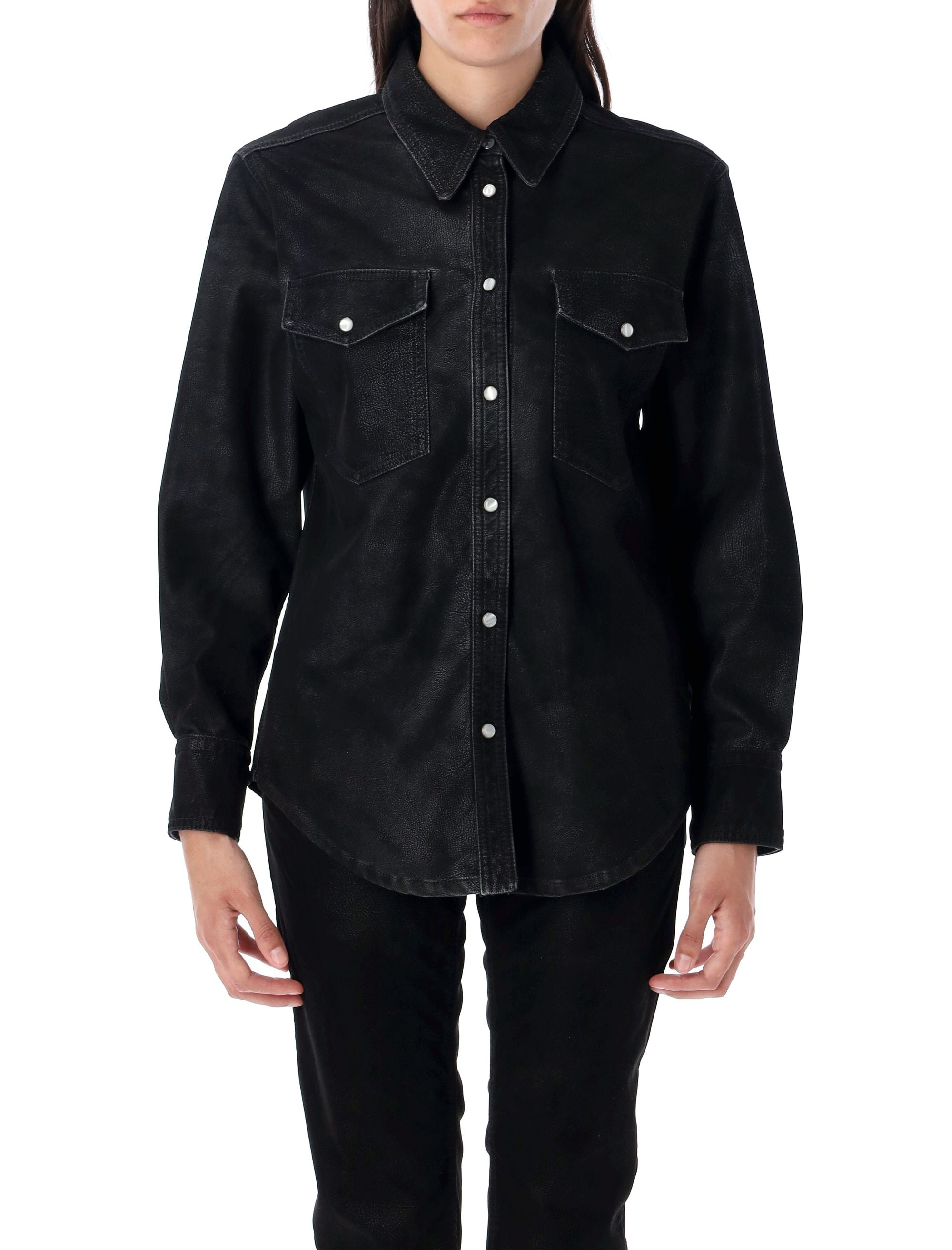 Karima shirt Black Polyurethane