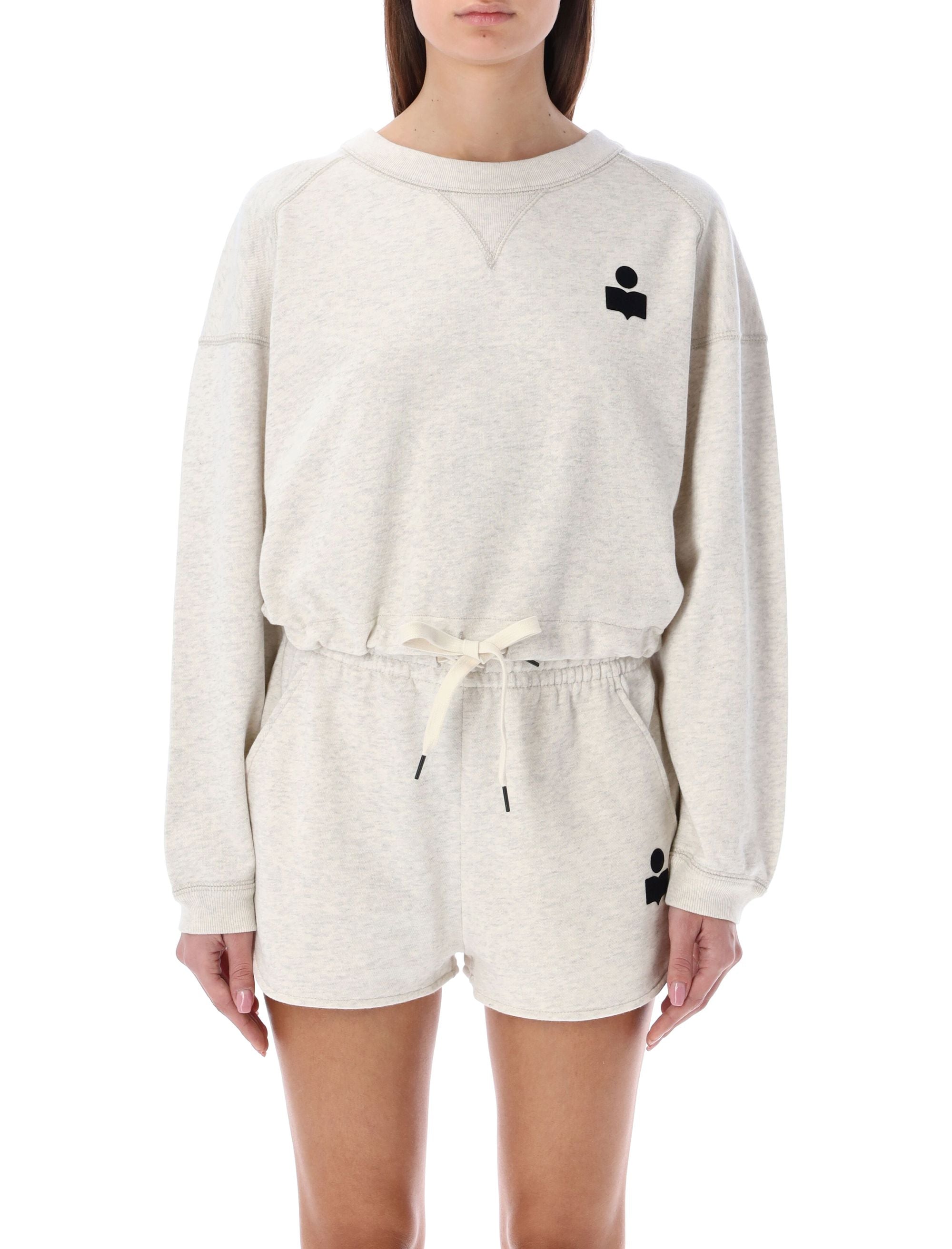Margo cropped hoodie Ecru Cotton Sweatshirt