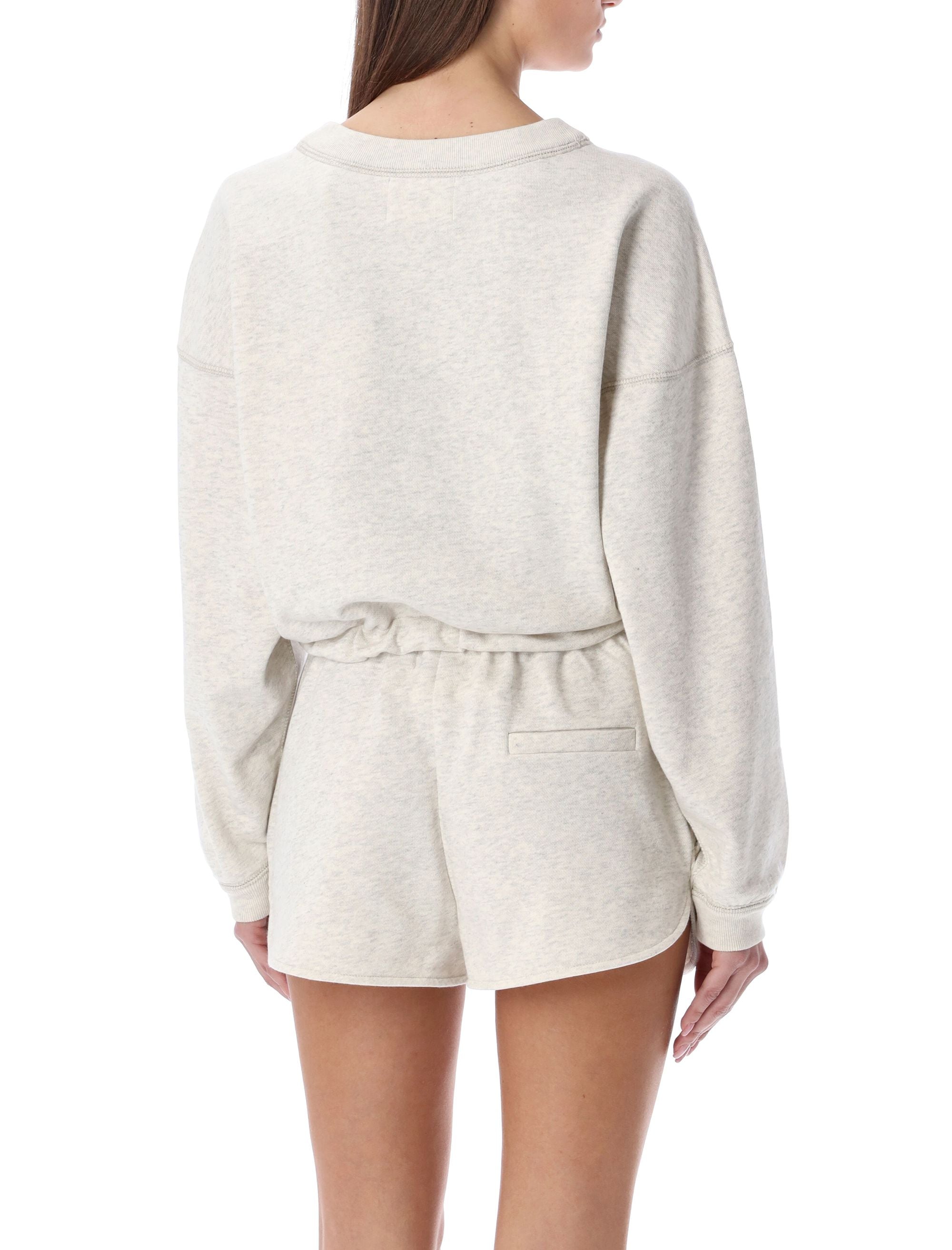 Margo cropped hoodie Ecru Cotton Sweatshirt