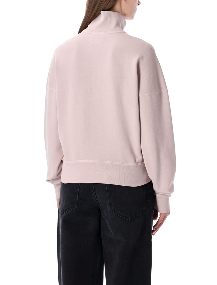 Marant Étoile zip sweatshirt Light Pink Ecru Cotton