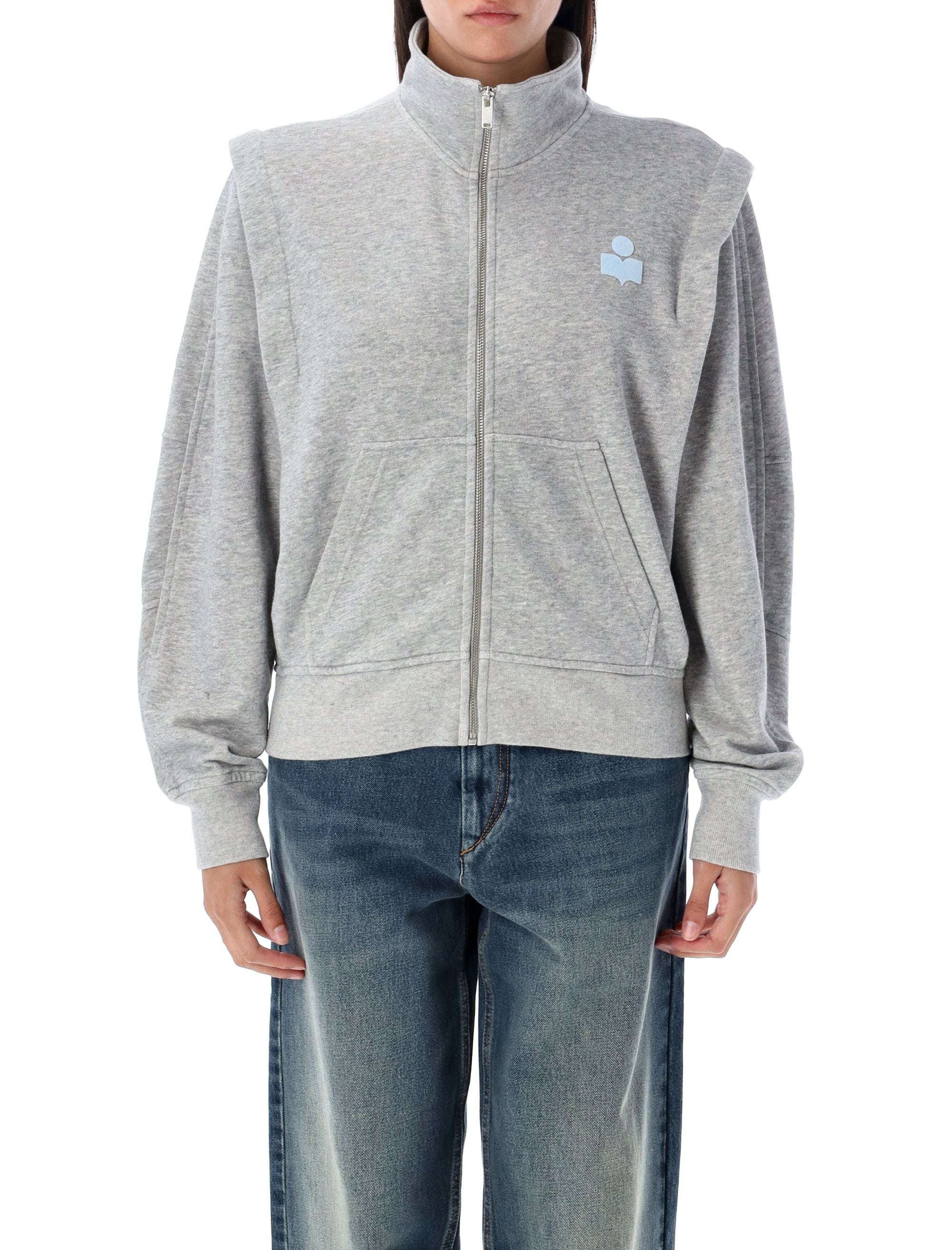 Madilia sweatshirt Grey Ice Blue Cotton