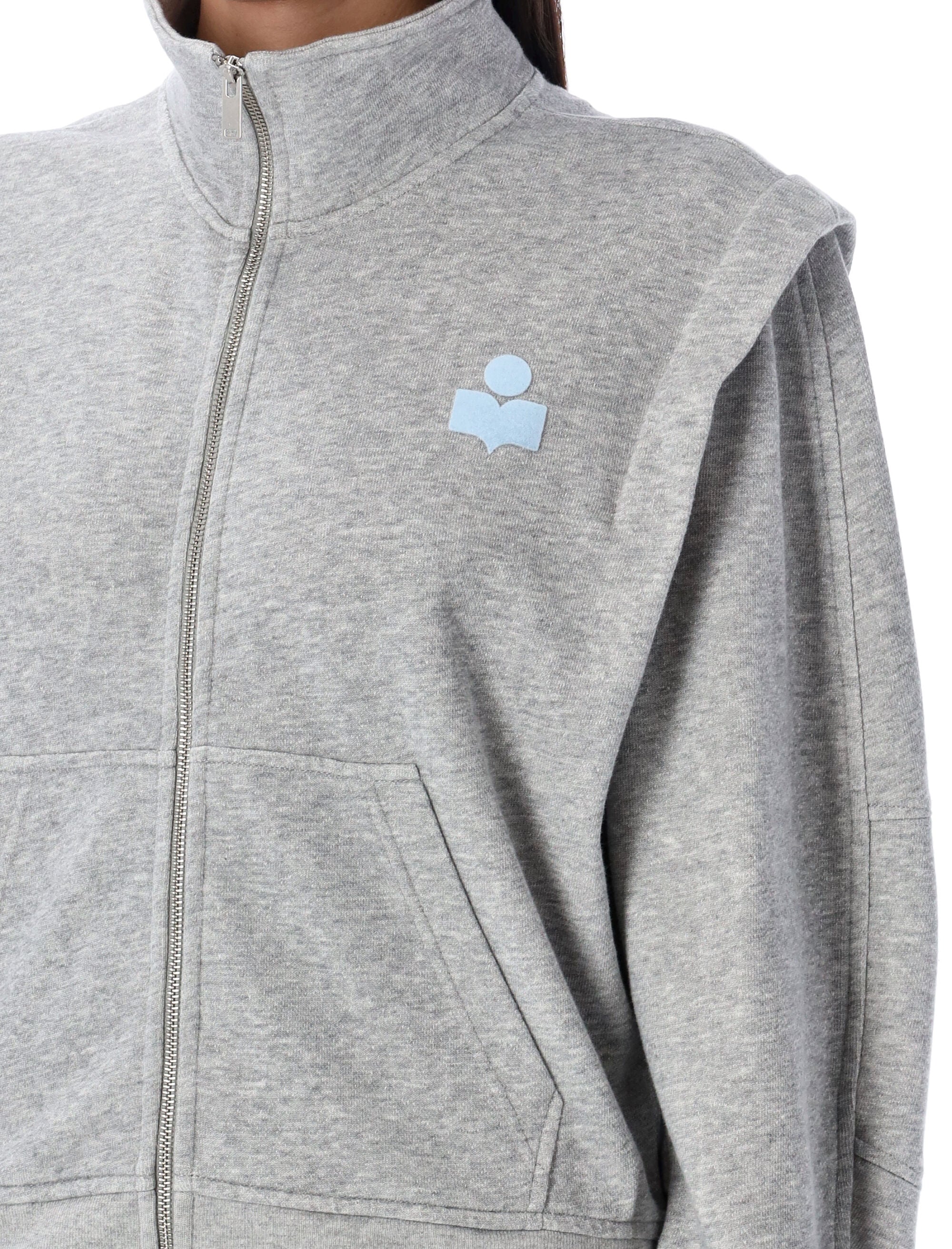 Madilia sweatshirt Grey Ice Blue Cotton