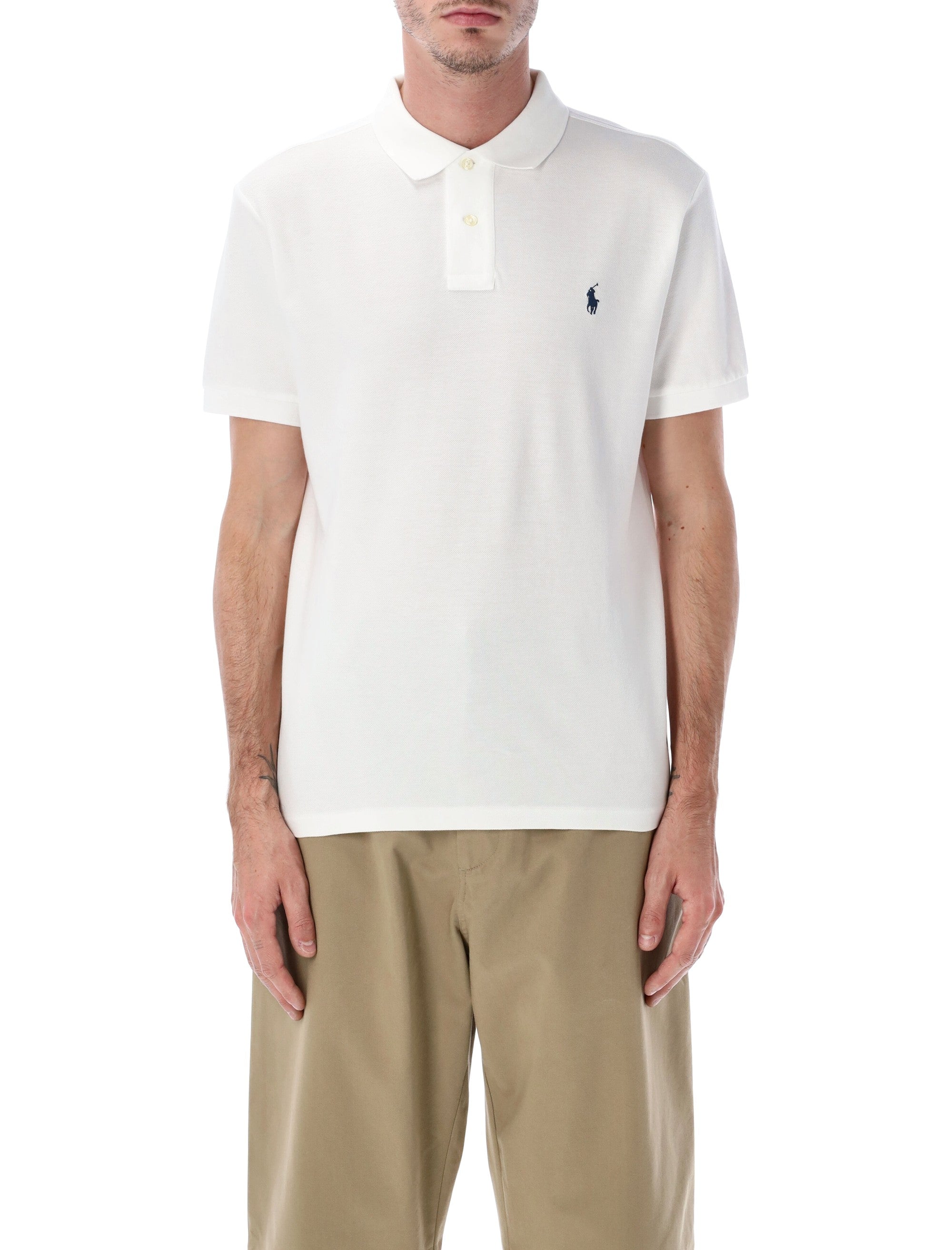Polo Ralph Lauren slim-fit cotton piqué shirt White Tshirt