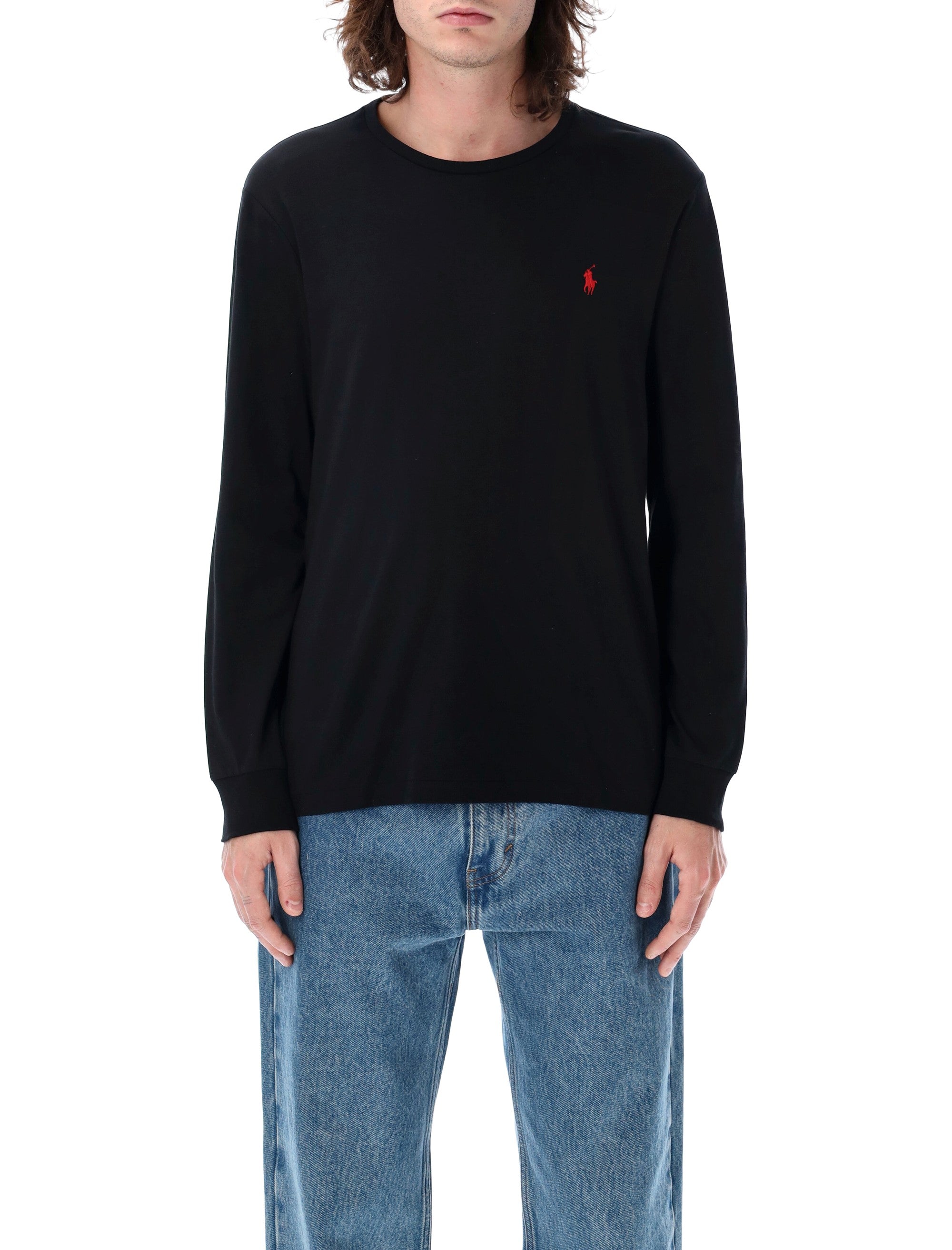 Polo Ralph Lauren classic long-sleeve t-shirt Black Cotton Tshirt