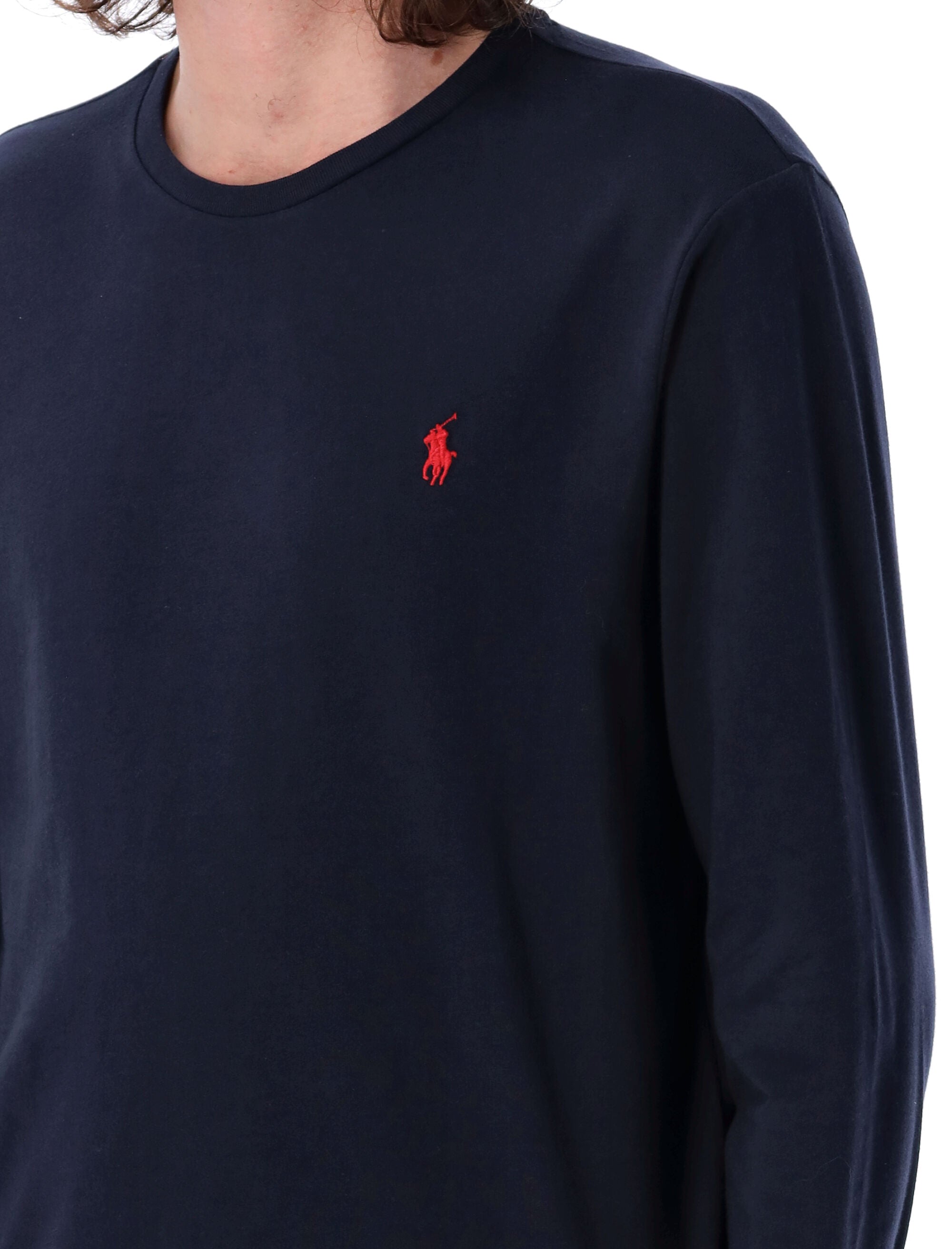 Polo Ralph Lauren Classic Long-Sleeve T-Shirt Ink Cotton Tshirt
