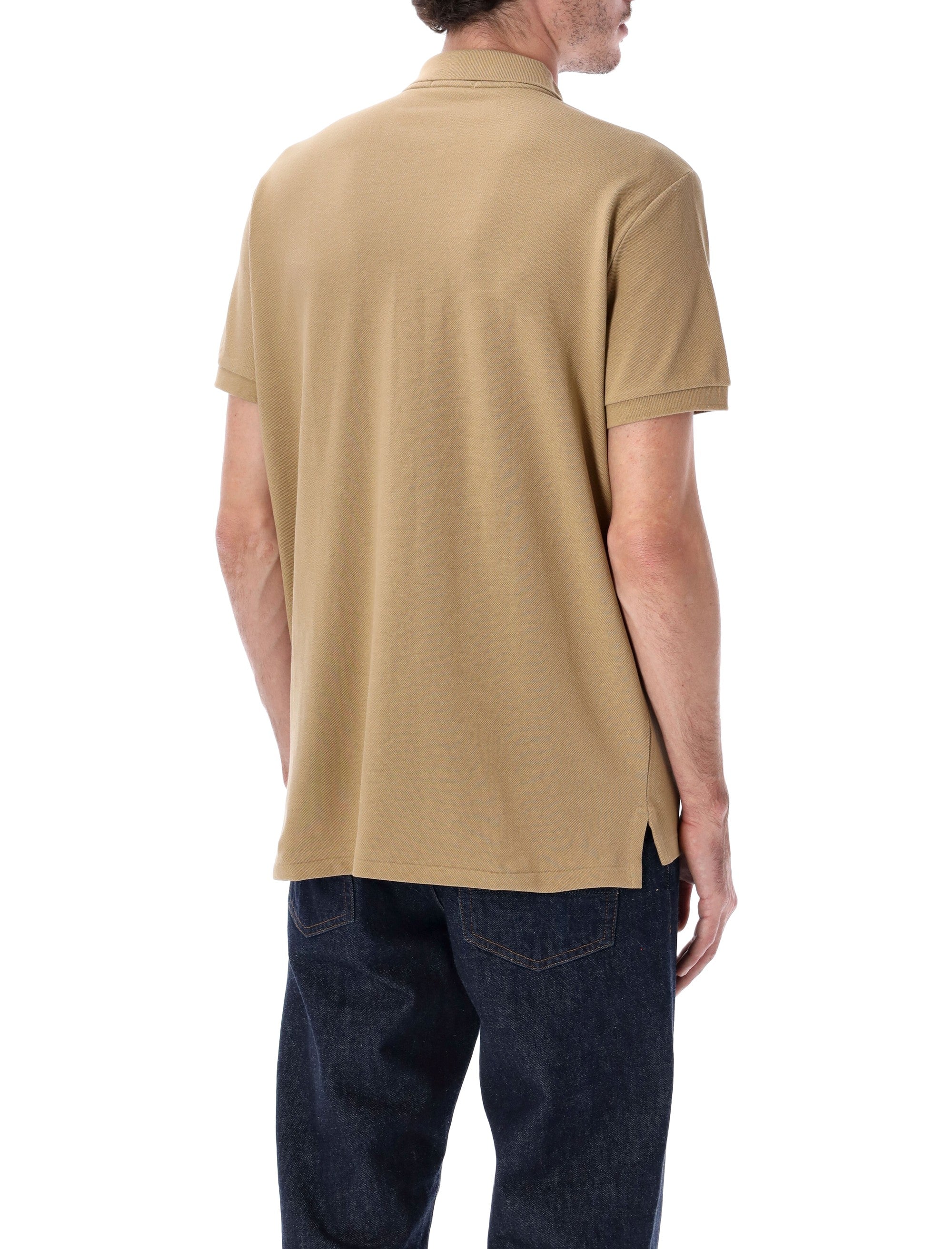 Polo Ralph Lauren slim-fit cotton piqué shirt Cafe Tan Tshirt
