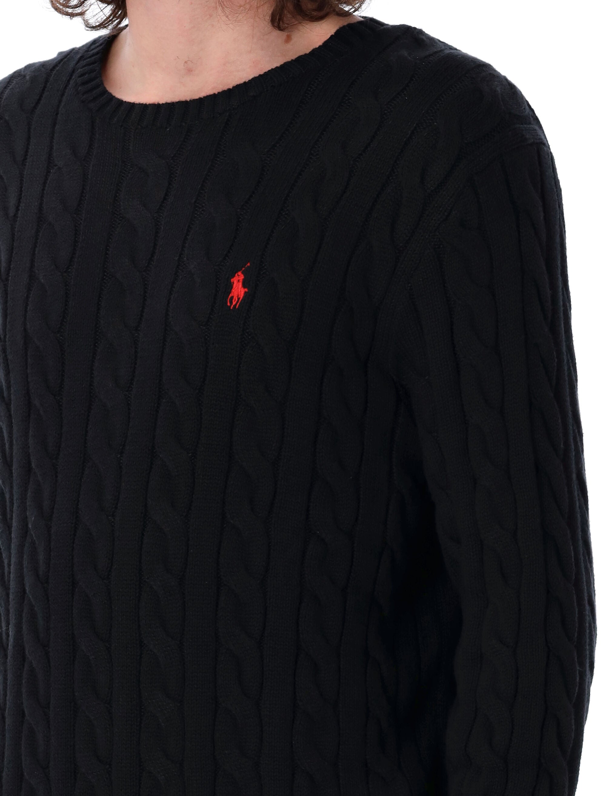 Polo Ralph Lauren cotton cable-knit sweater Black