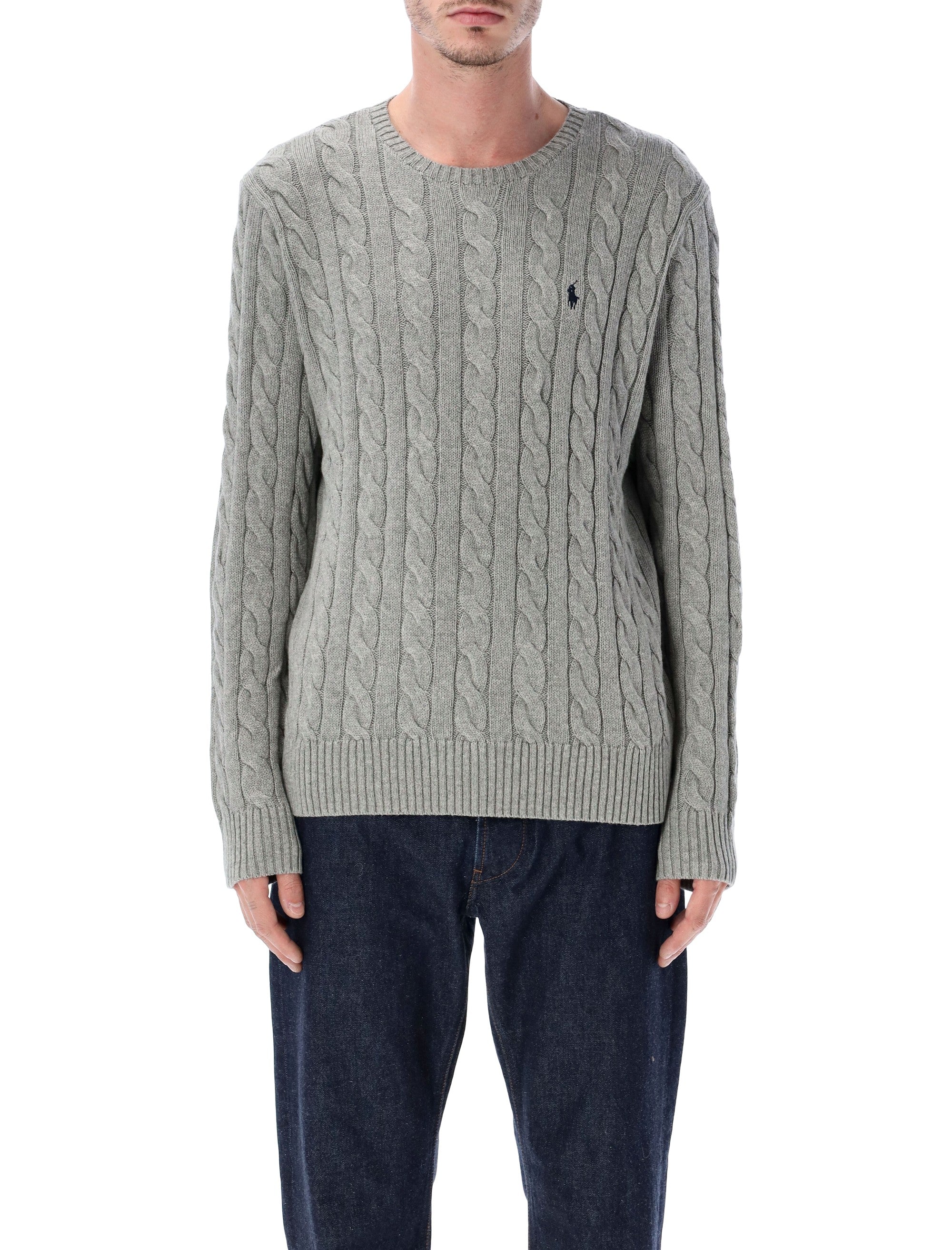 Polo Ralph Lauren cotton cable-knit sweater Grey Heather