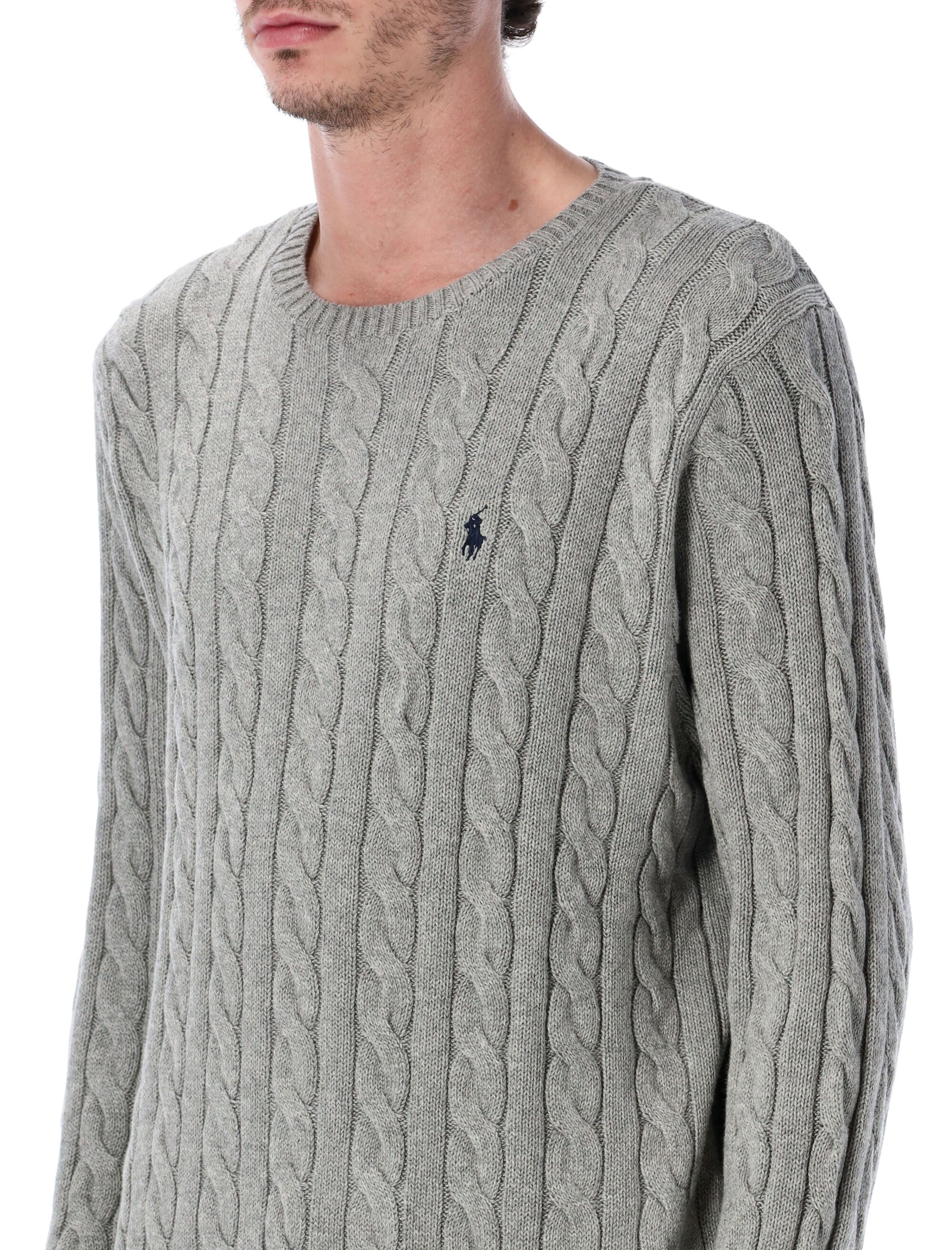 Polo Ralph Lauren cotton cable-knit sweater Grey Heather