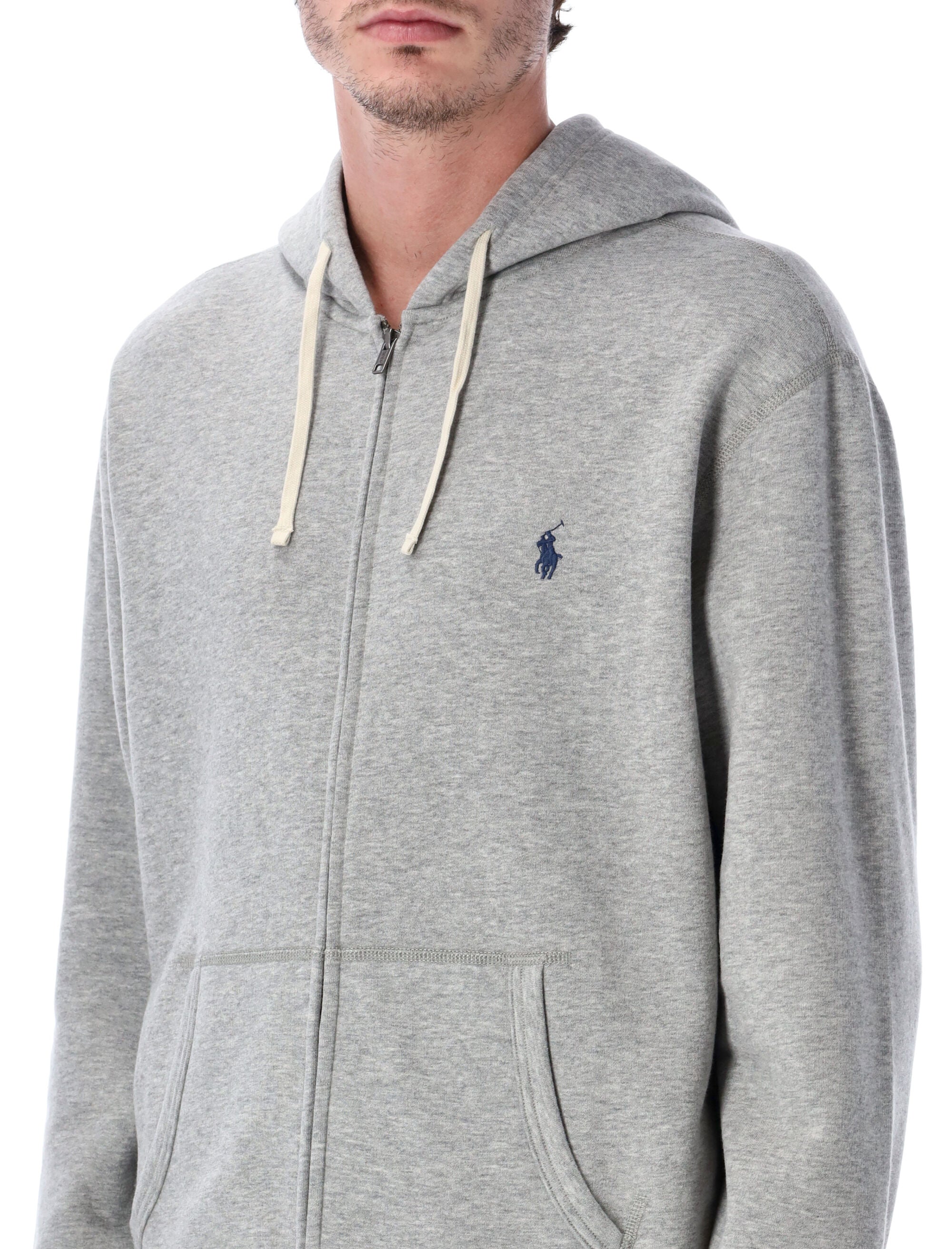 Polo Ralph Lauren Cotton-Blend Zip Hoodie Andover Grey Sweatshirt