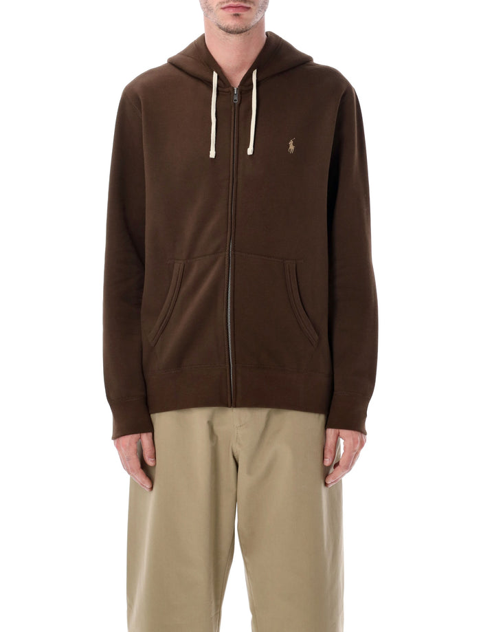 Polo Ralph Lauren cotton-blend zip hoodie Brown Sweatshirt