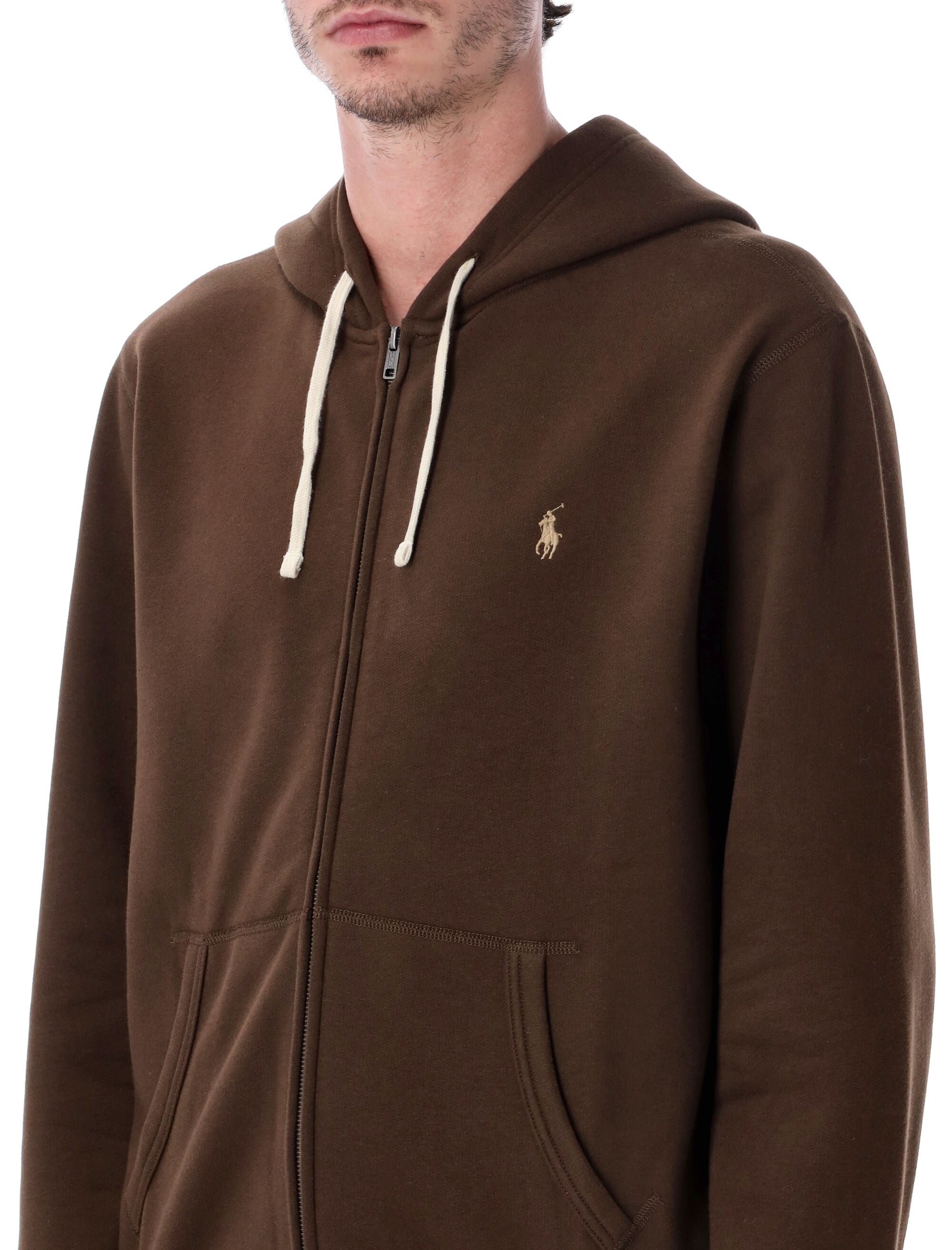 Polo Ralph Lauren cotton-blend zip hoodie Brown Sweatshirt