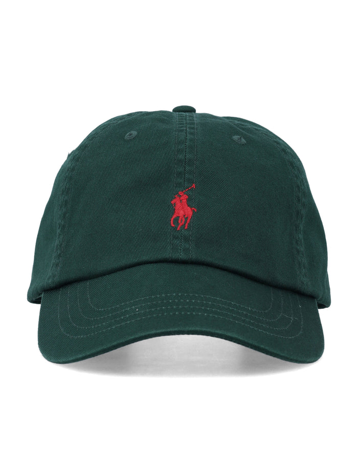Cotton Chino Baseball Cap by Polo Ralph Lauren College Green Hat