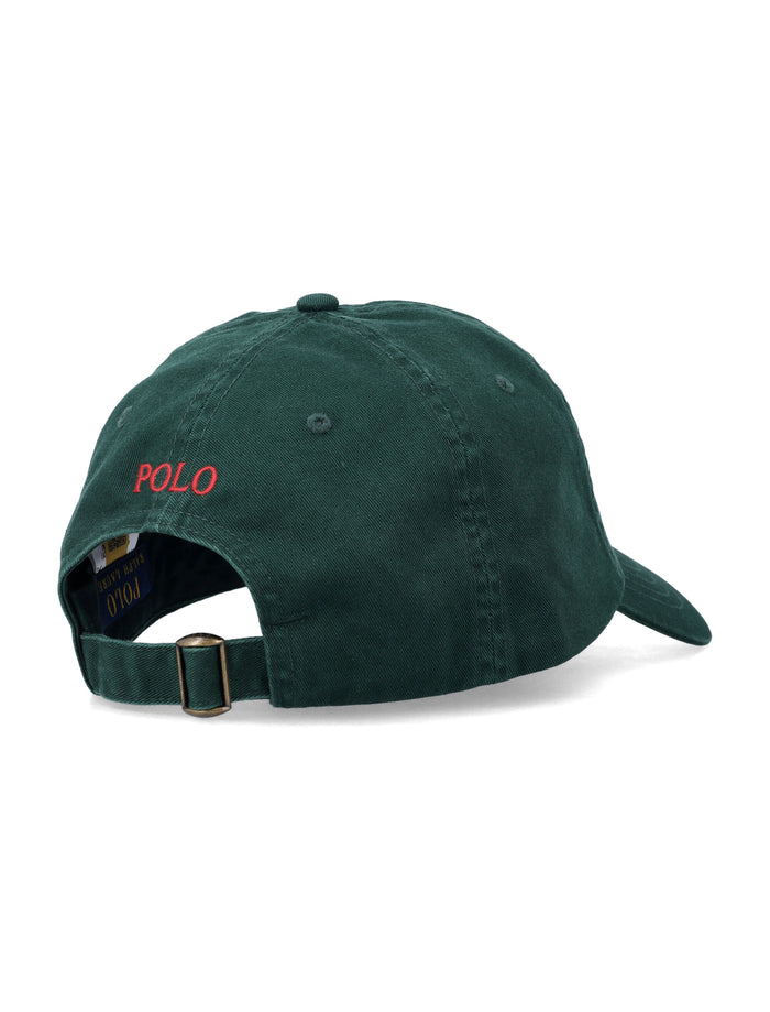 Cotton Chino Baseball Cap by Polo Ralph Lauren College Green Hat