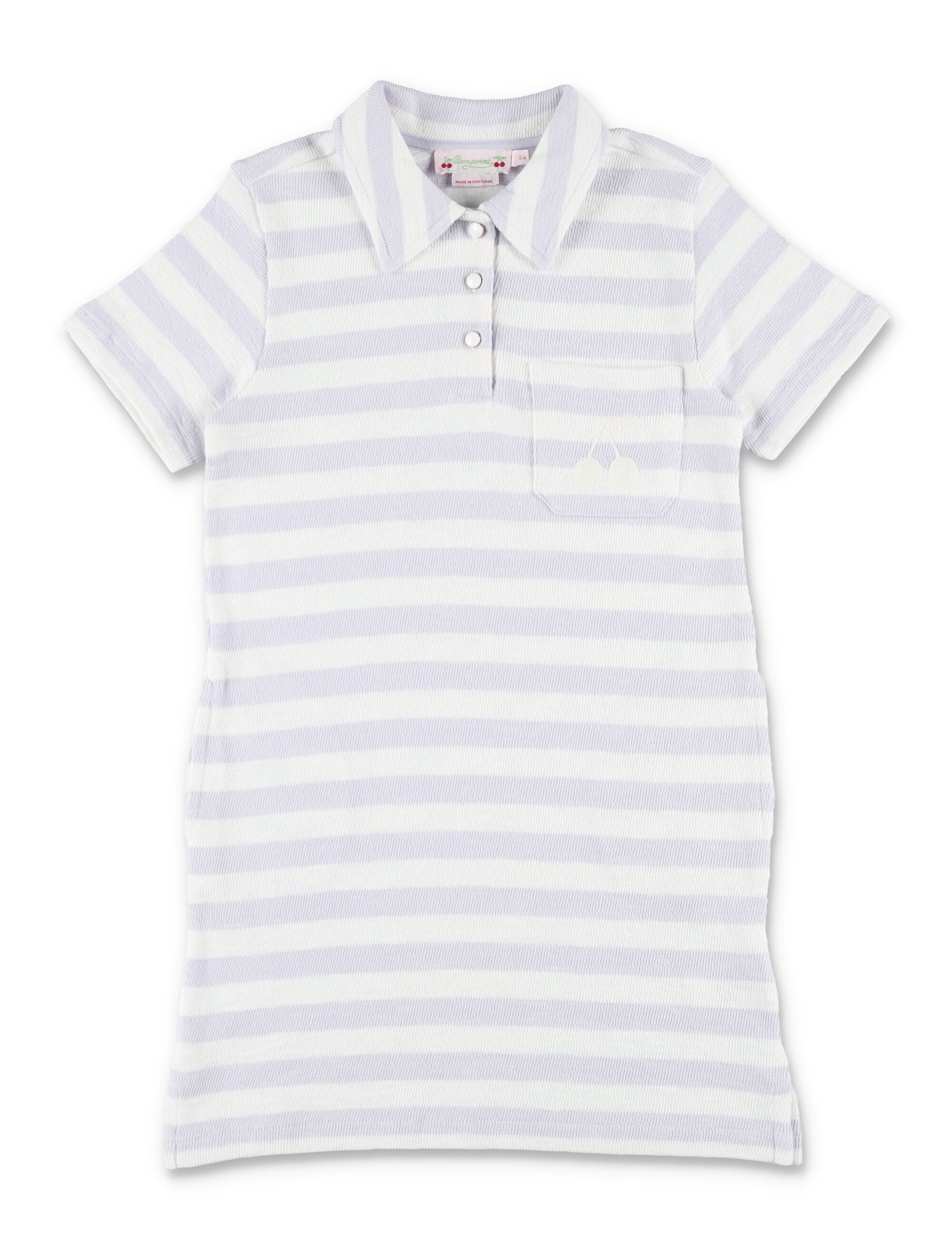 Bonpoint Louve striped cotton dress Lilac White Stripes