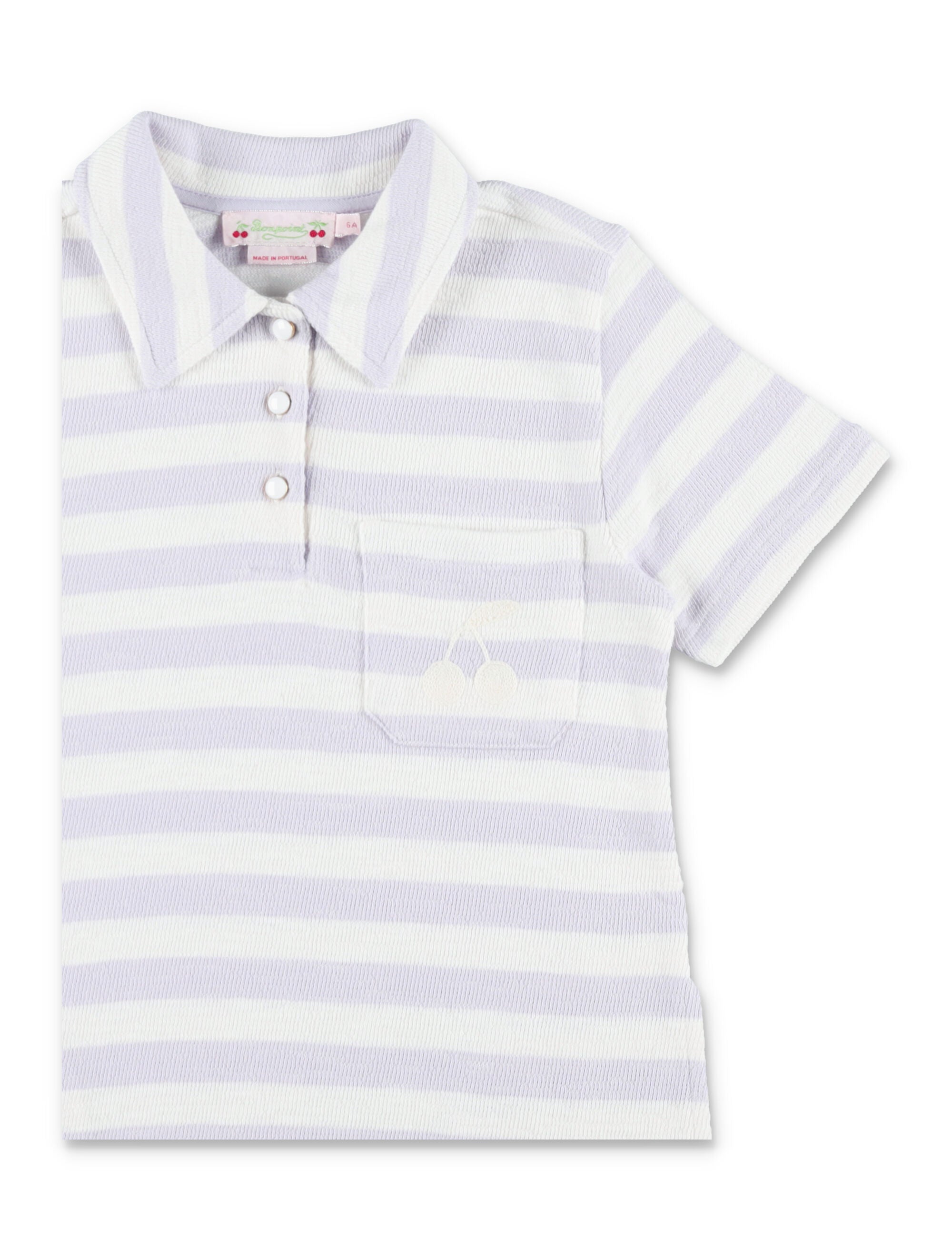 Bonpoint Louve striped cotton dress Lilac White Stripes