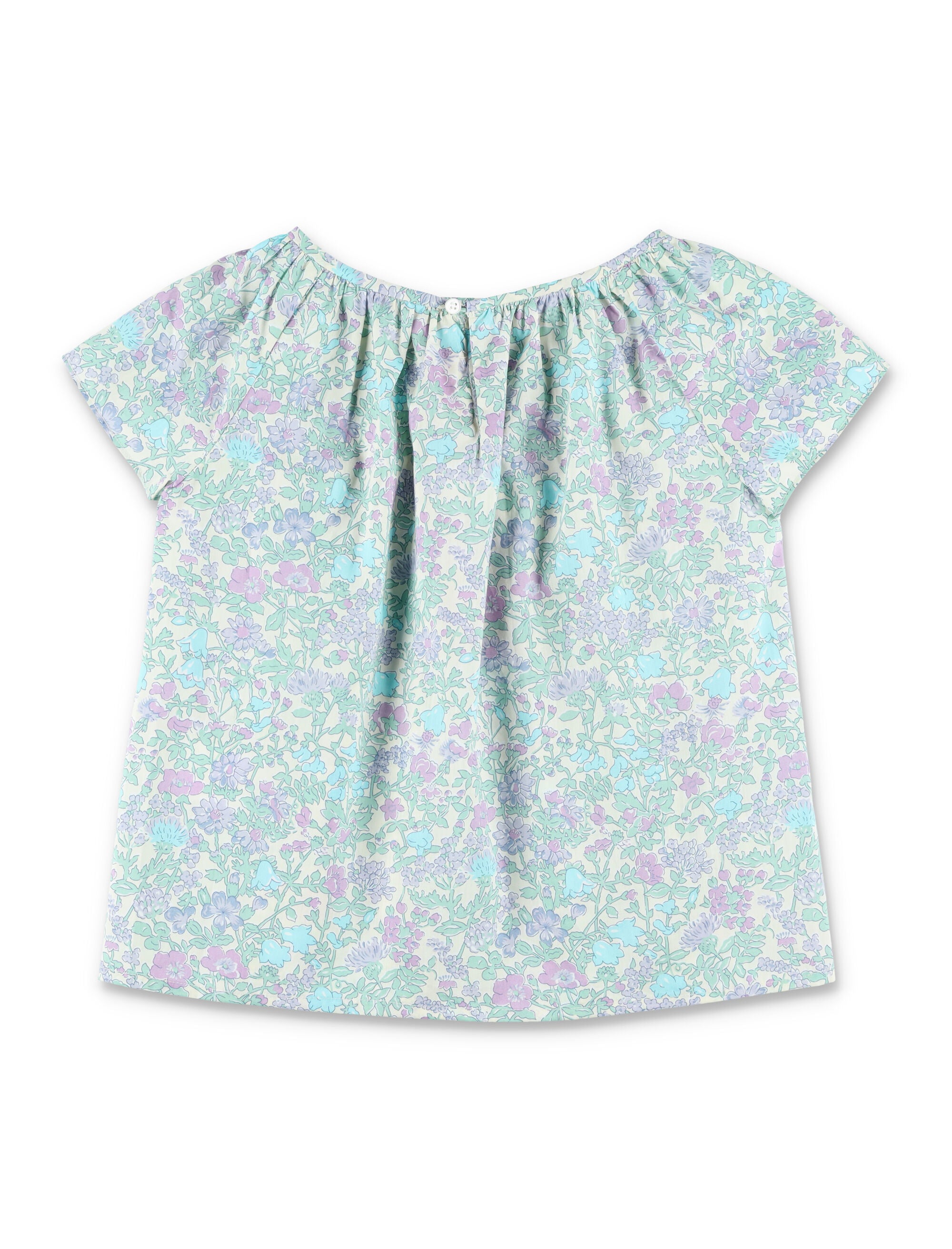 Bonpoint Grenade liberty smocked blouse Parme Clair Organic Cotton Shirt