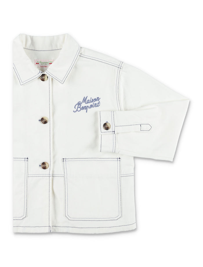 Bonpoint Larity organic denim jacket Ecru Cotton