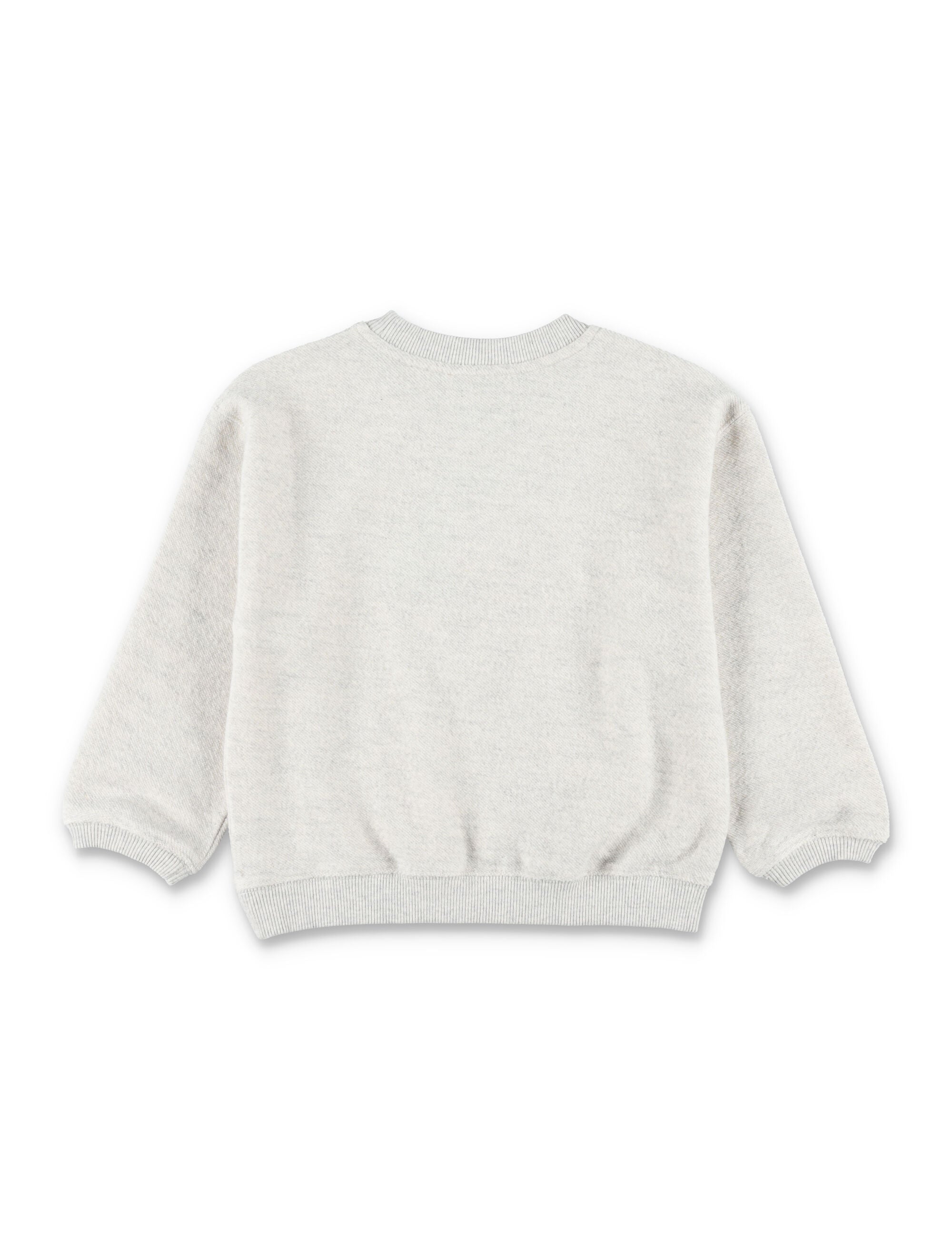 Bonpoint Tayla embroidered Holiday sweatshirt Heather Gray Cotton