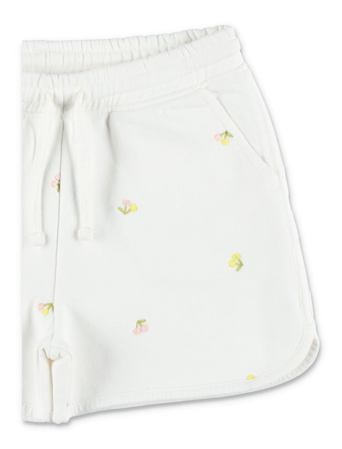 Bonpoint organic cotton Caroline Cherry sweatshorts Ecru Short