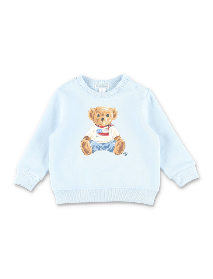 Polo Ralph Lauren Bear sweatshirt and pant set for kid Blue Cotton
