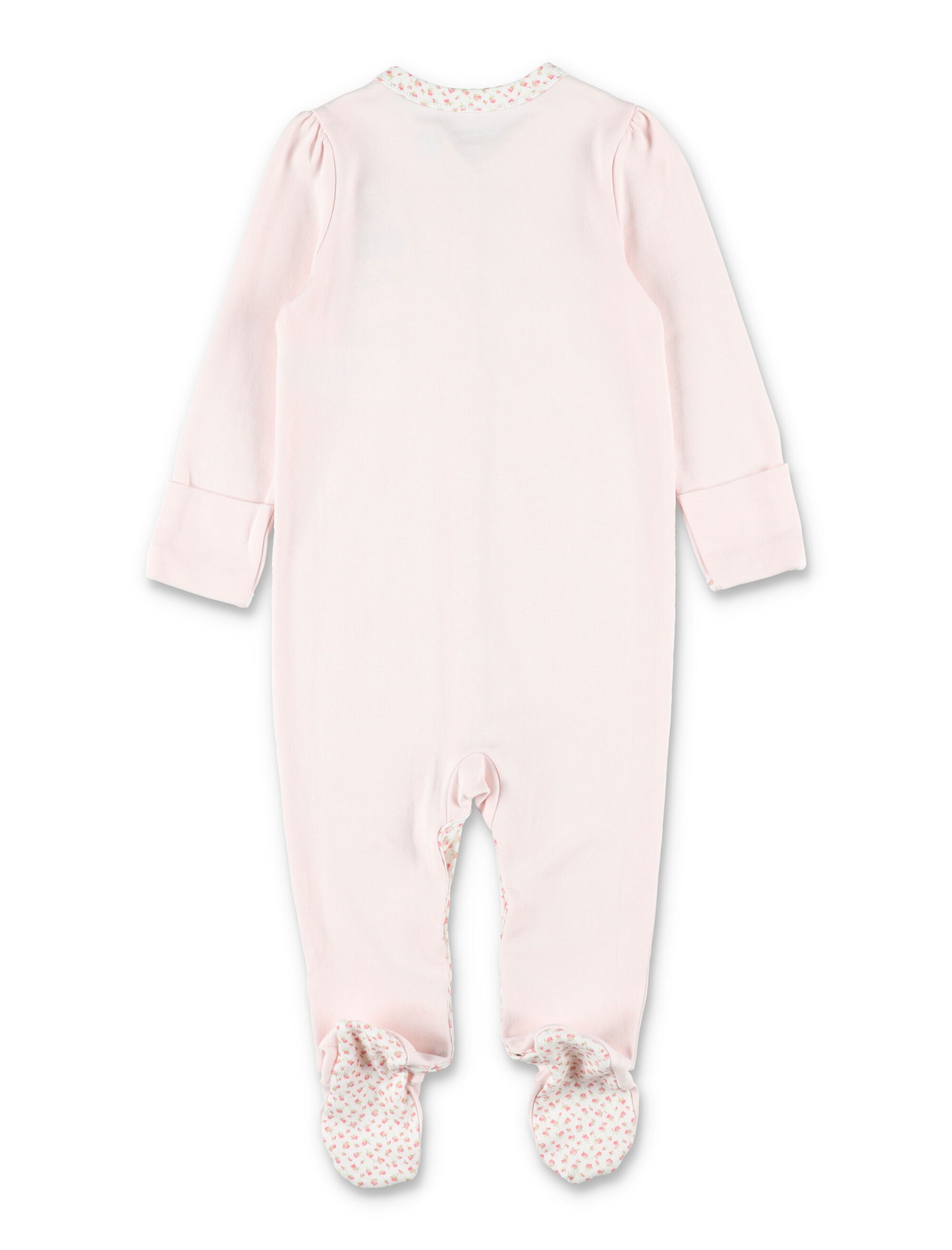 Polo Ralph Lauren baby girl floral-trim cotton coverall Pink Jumpsuit