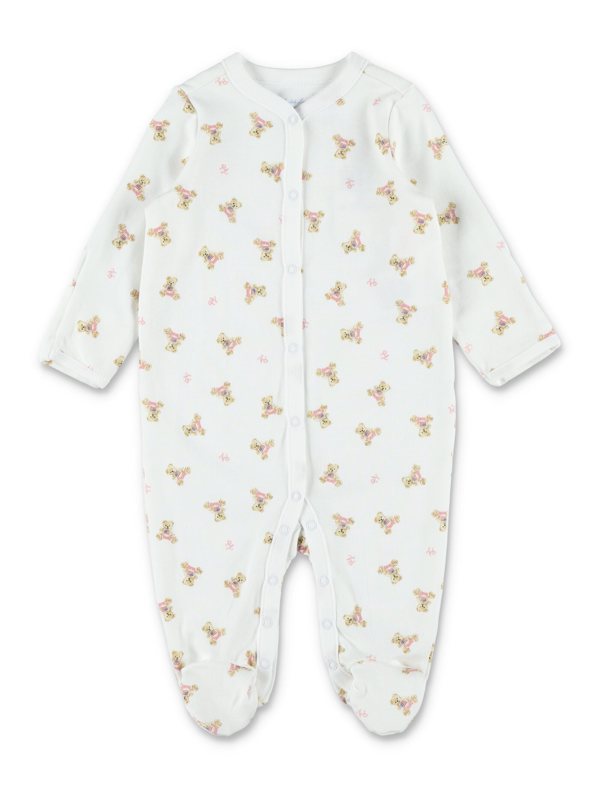 Polo Ralph Lauren baby girl Bear cotton coverall White Jumpsuit