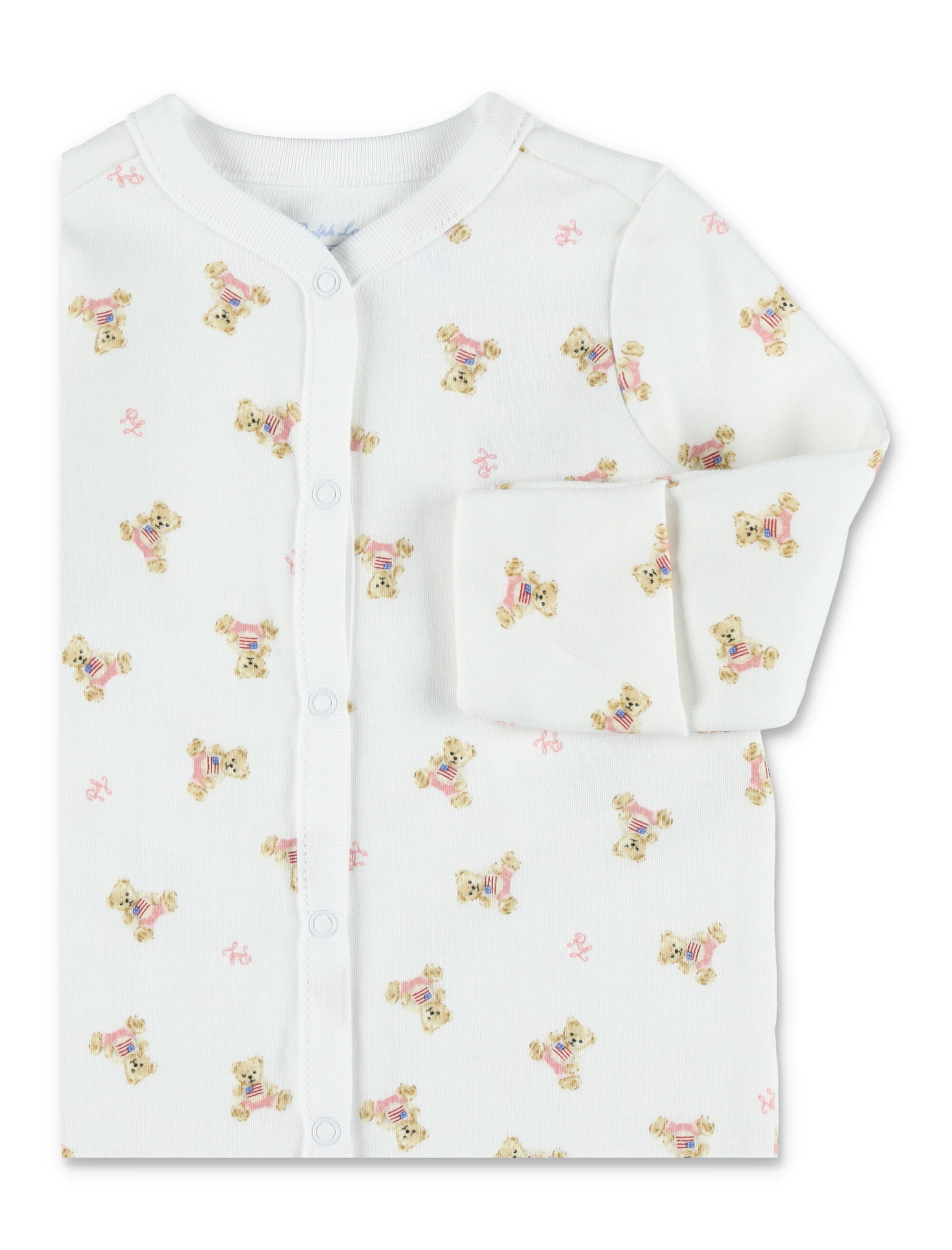 Polo Ralph Lauren baby girl Bear cotton coverall White Jumpsuit
