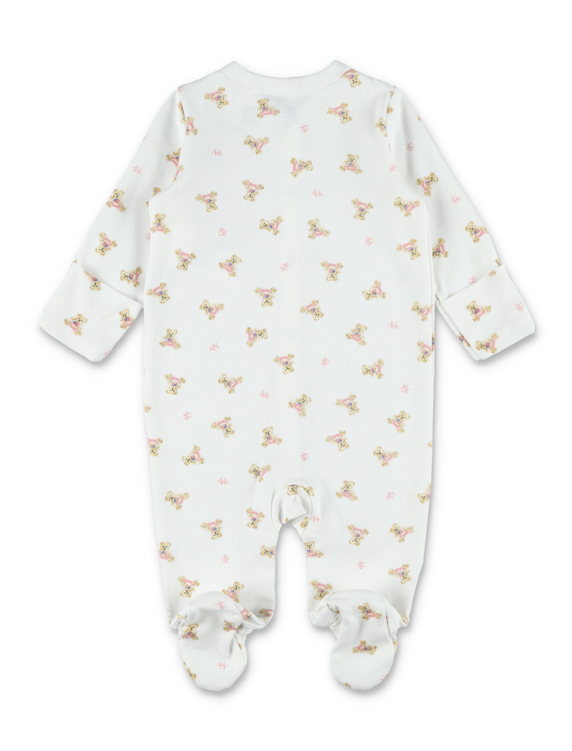 Polo Ralph Lauren baby girl Bear cotton coverall White Jumpsuit