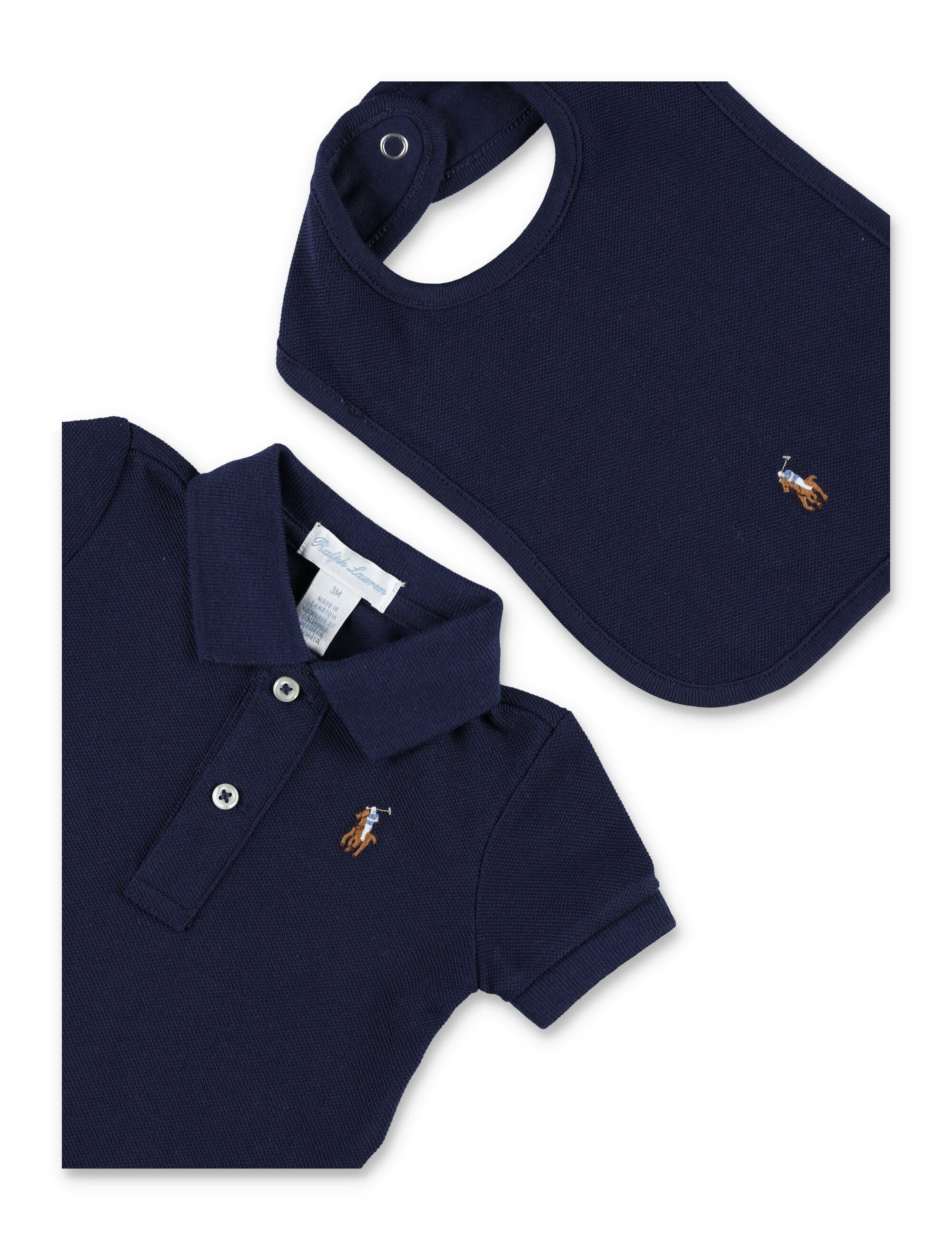 Polo Ralph Lauren baby boy cotton piqué gift set Refined Navy