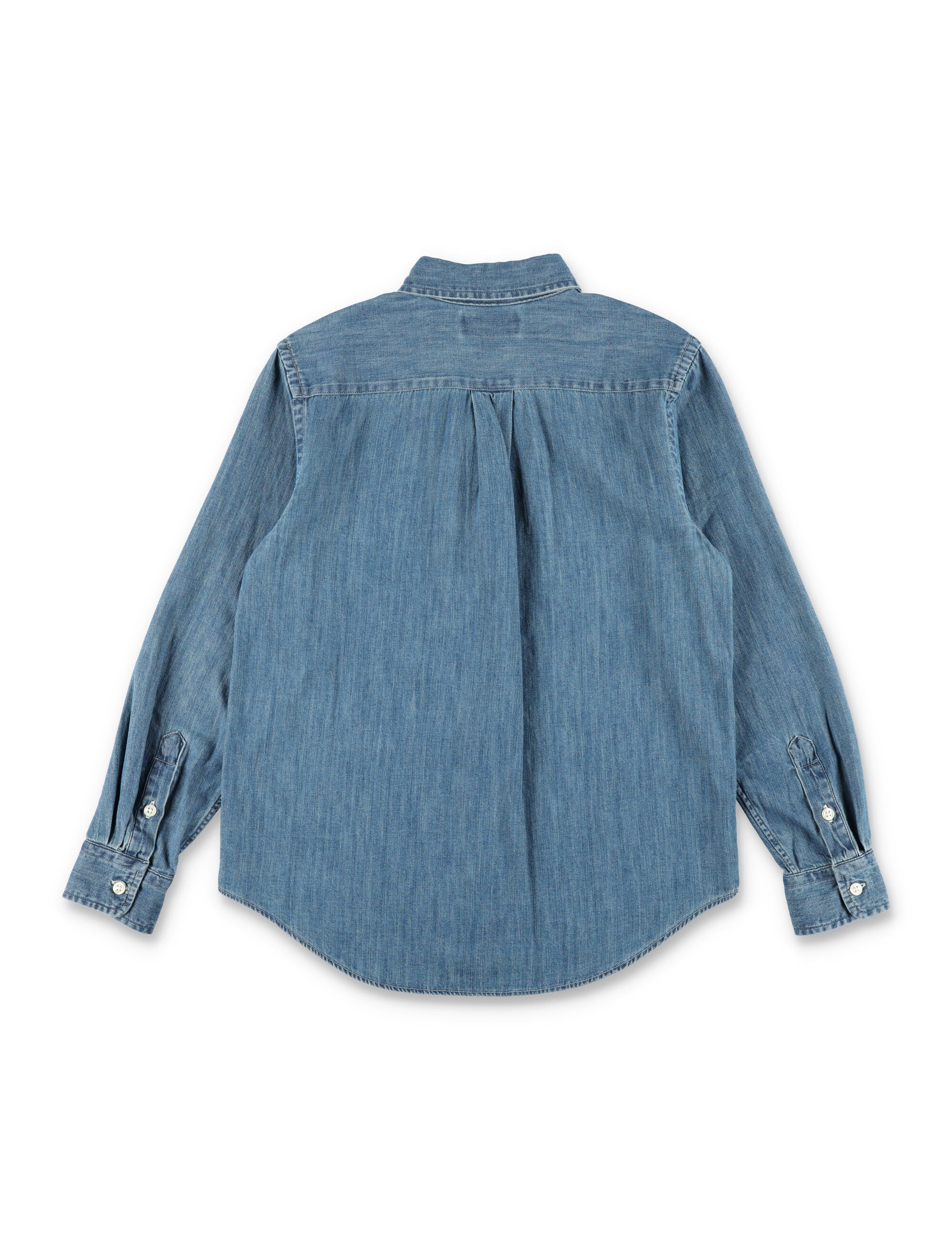 Polo Ralph Lauren girls indigo cotton Chambray Shirt Blue