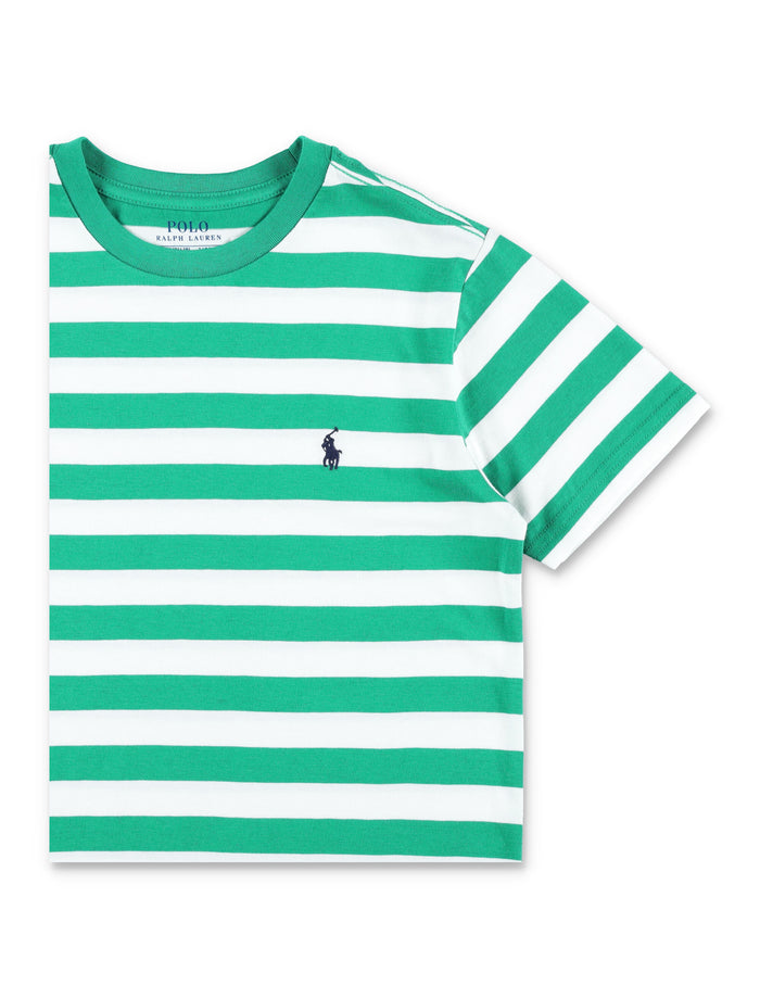 Polo Ralph Lauren boy striped cotton t-shirt Green/white