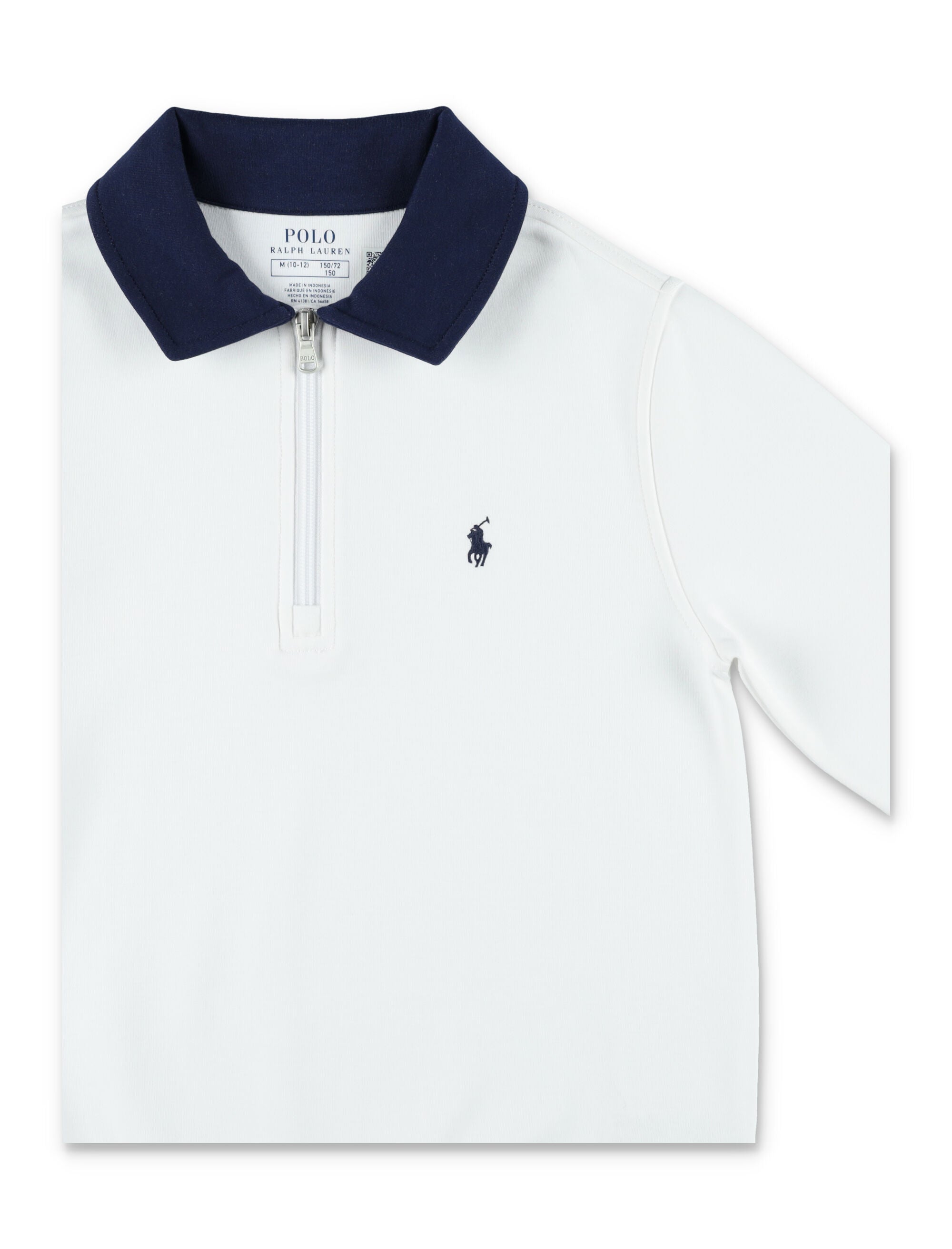 Polo Ralph Lauren half-zip kids sweatshirt White Cotton