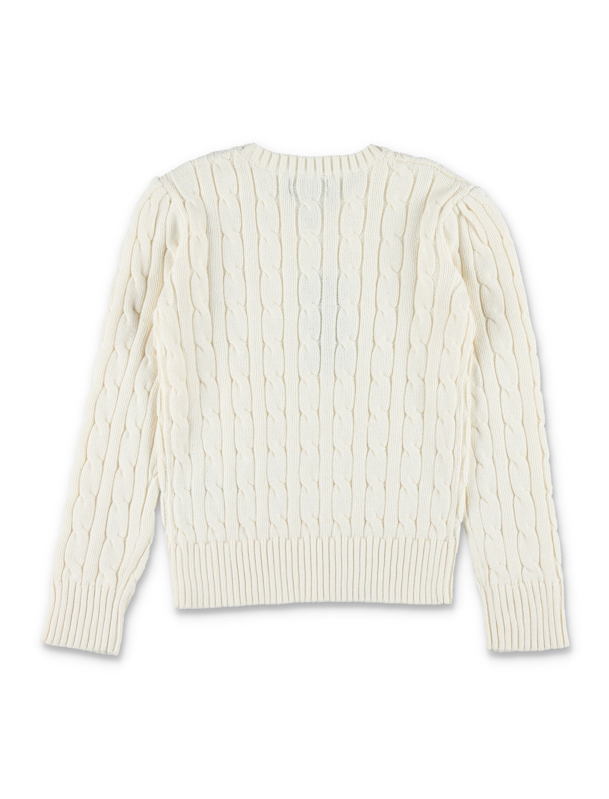 Polo Ralph Lauren cable-knit cotton sweater for girls White