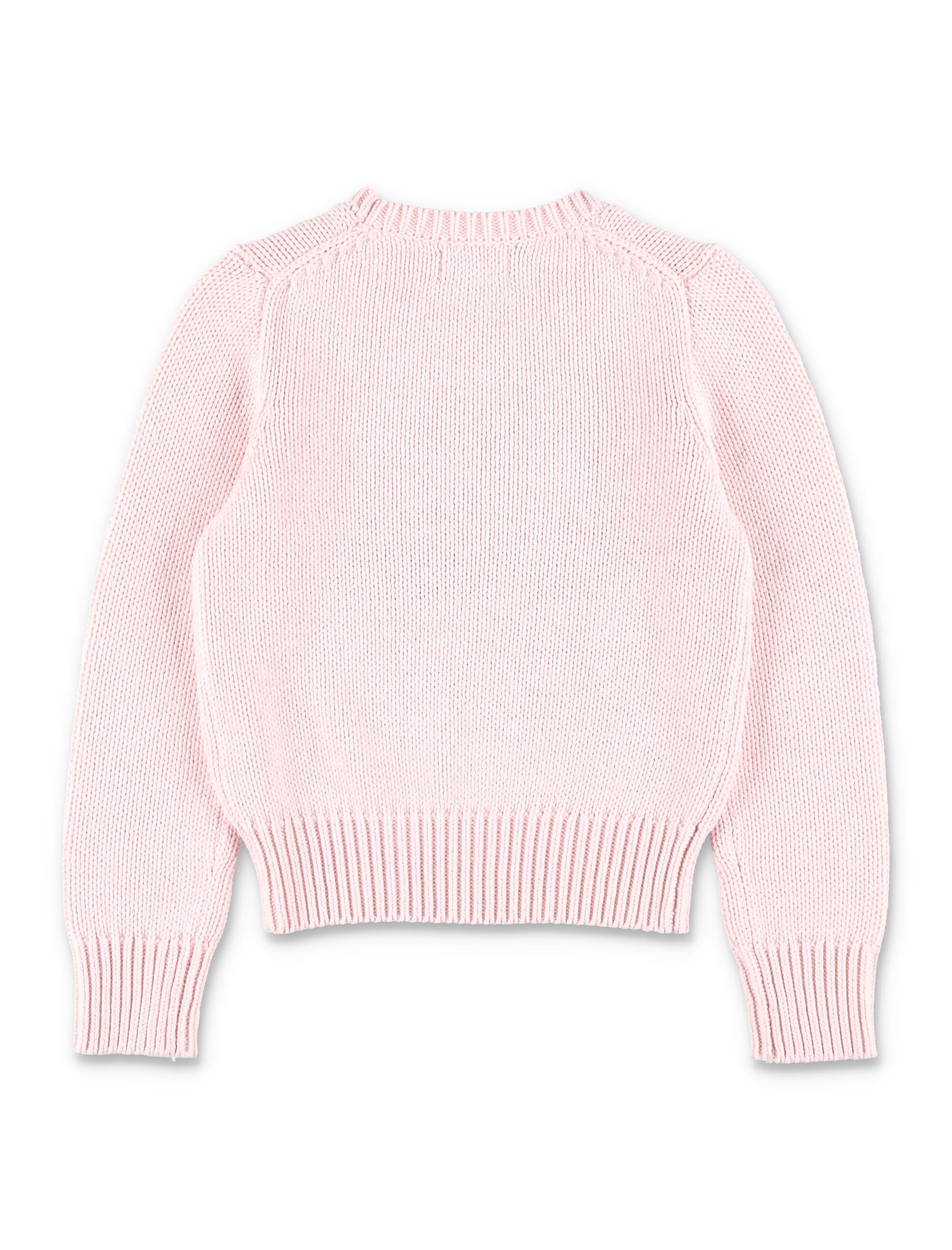 Polo Ralph Lauren girls flag cotton crewneck jumper Acacia Pink Sweater