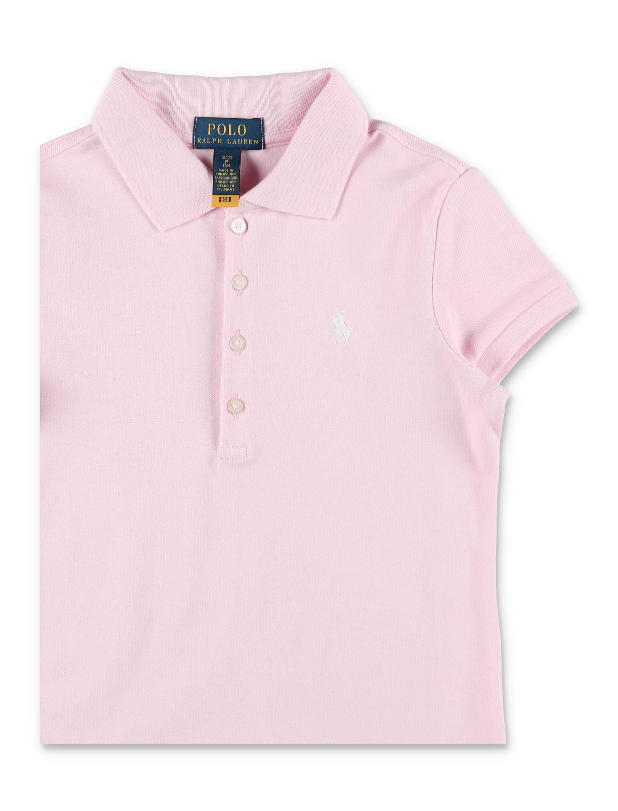 Polo Ralph Lauren girls short-sleeve dress Pink Cotton