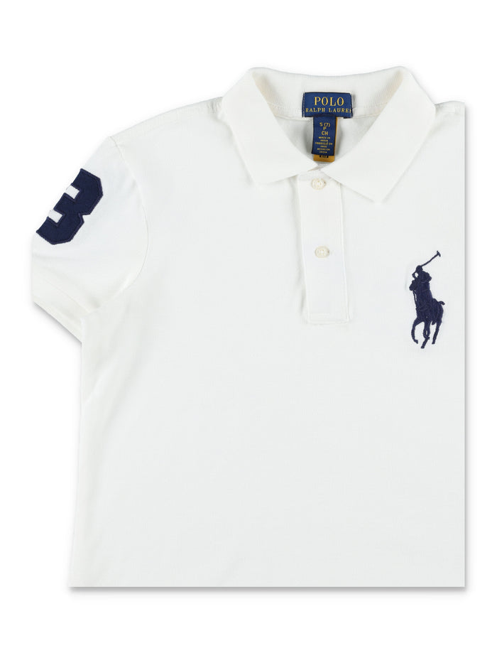 Polo Ralph Lauren Big Pony cotton piqué for kids White Tshirt