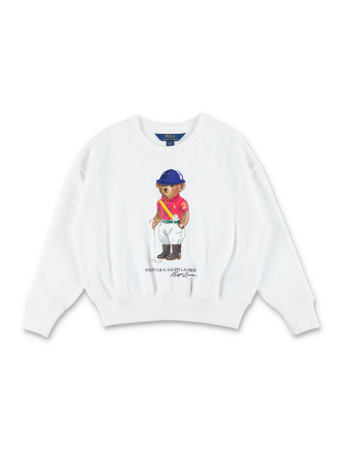 Polo Ralph Lauren kids Bear sweatshirt White Cotton