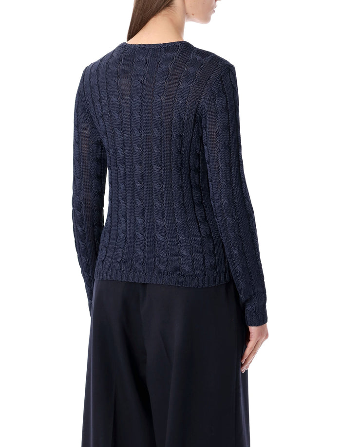 Ralph Lauren silk cable-knit sweater Icon Navy (tussah)