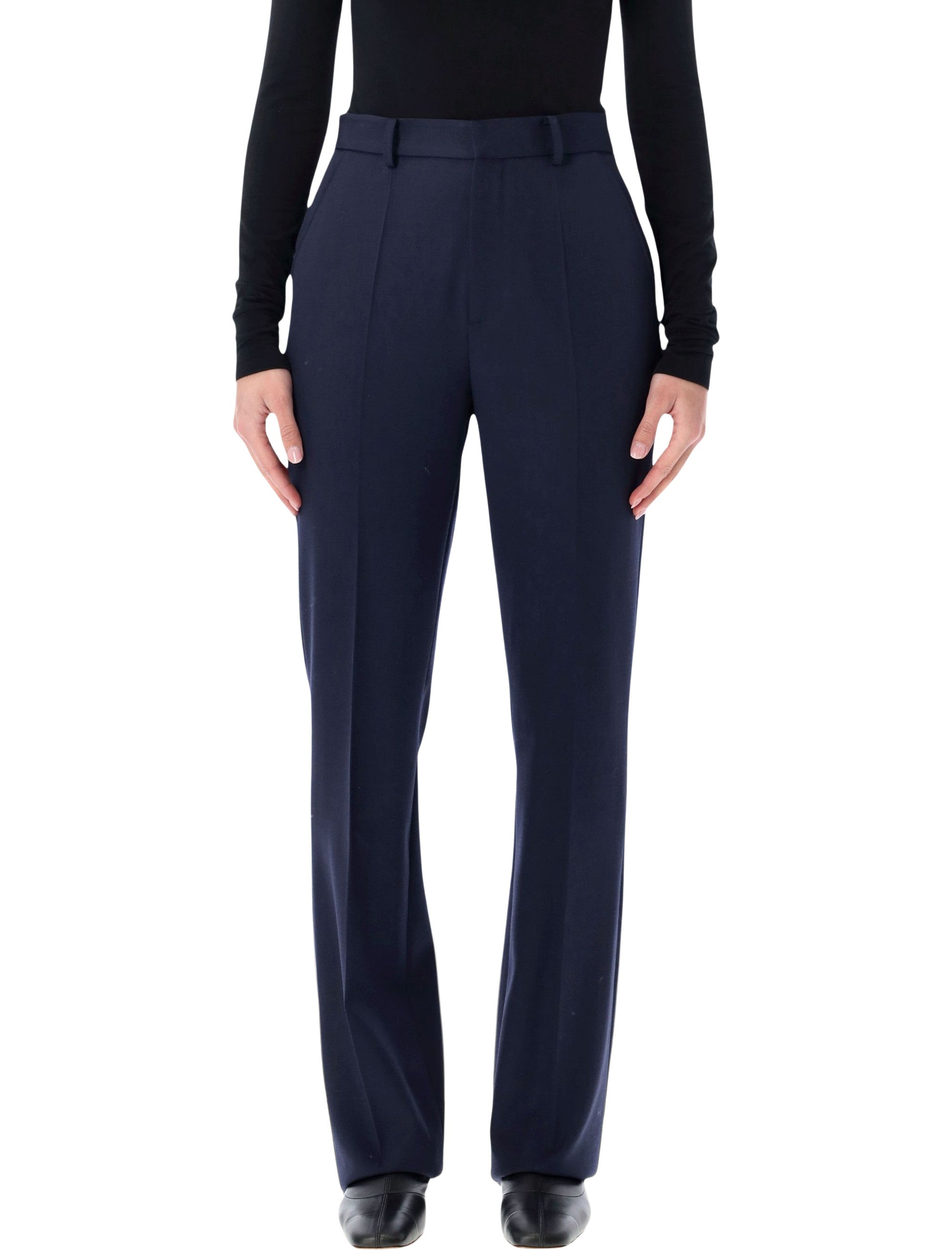 Ralph Lauren Wrigley grain de poudre trousers Icon Navy Wool Pant