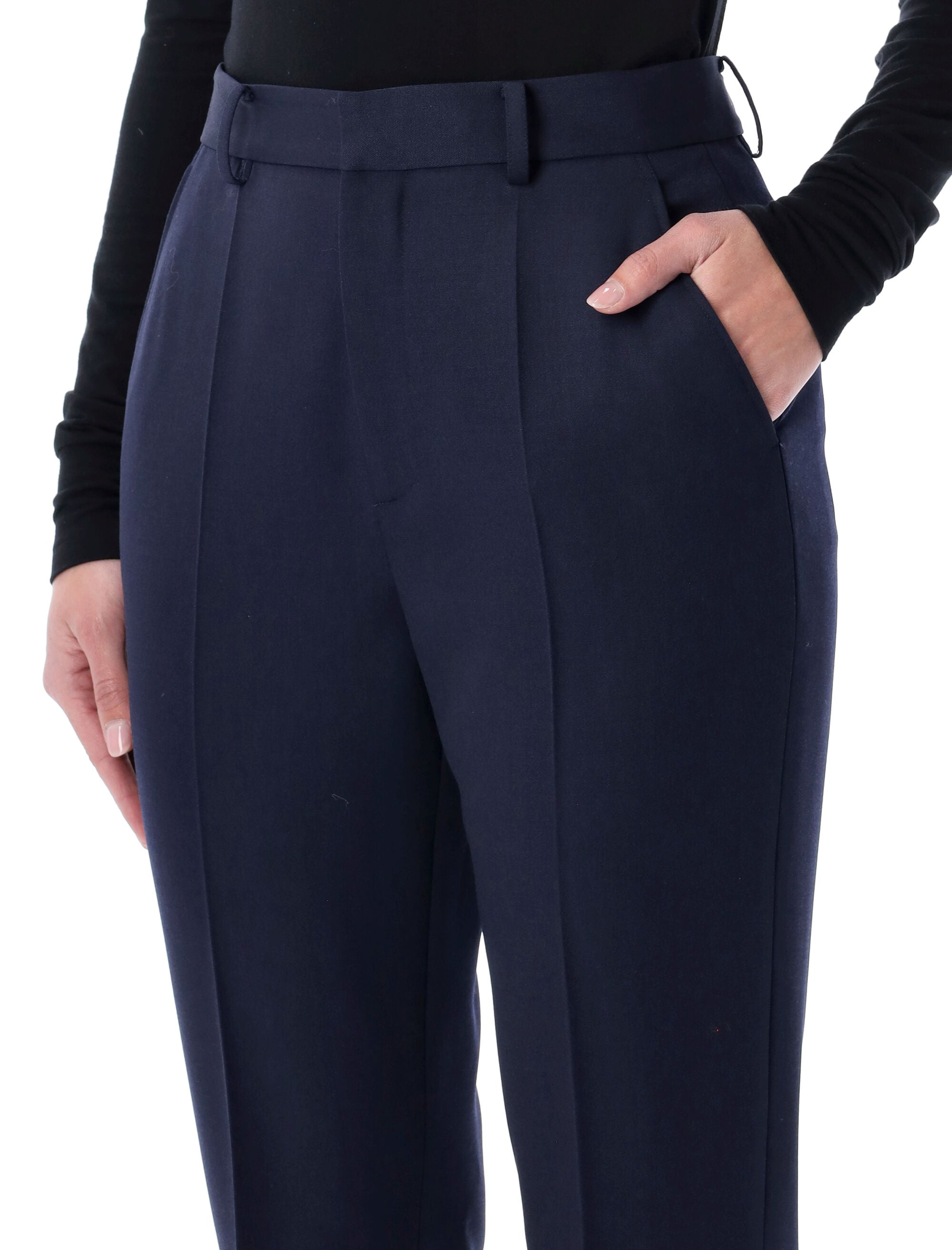 Ralph Lauren Wrigley grain de poudre trousers Icon Navy Wool Pant