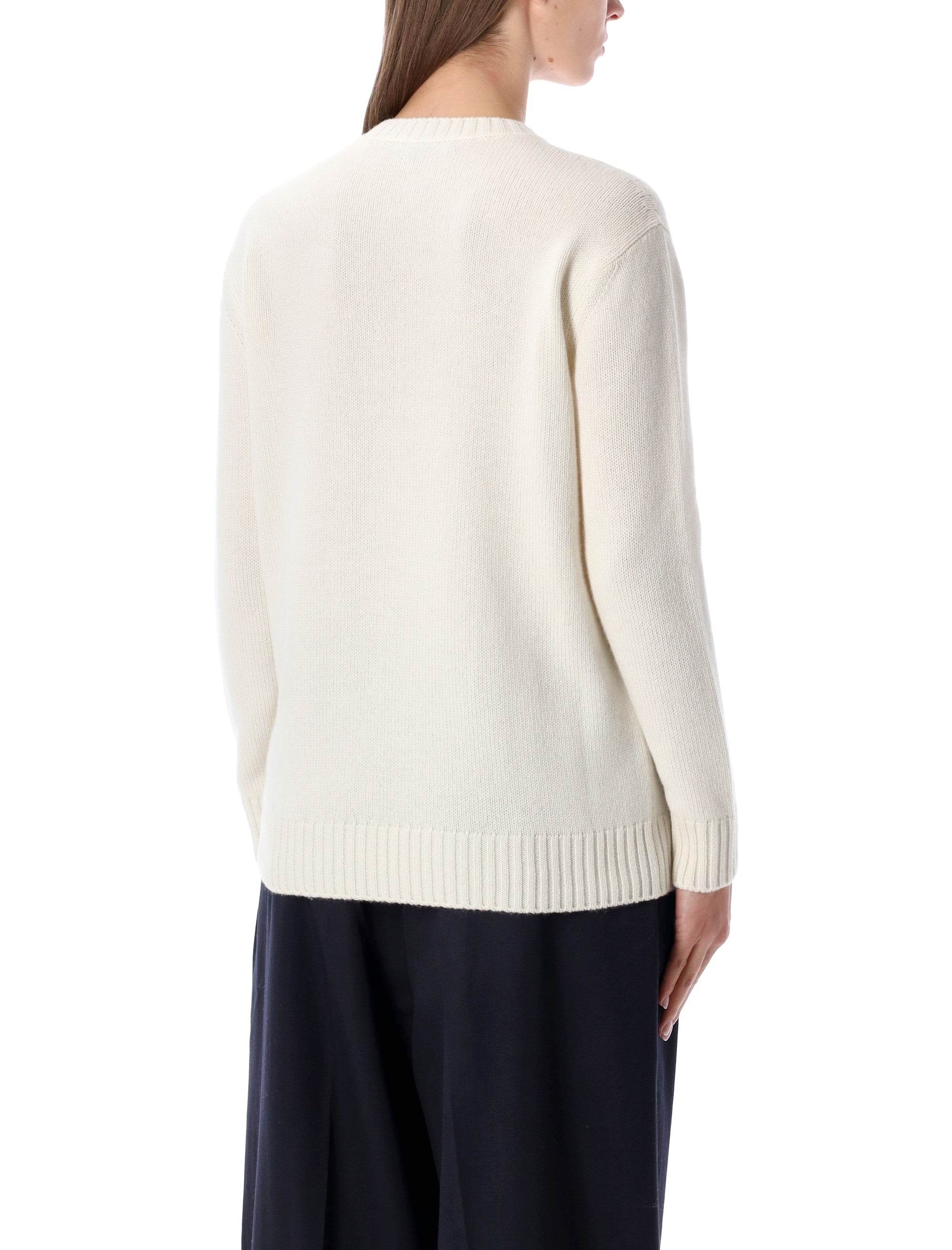 Ralph Lauren crewneck Polo Bear sweater Cream Cashmere
