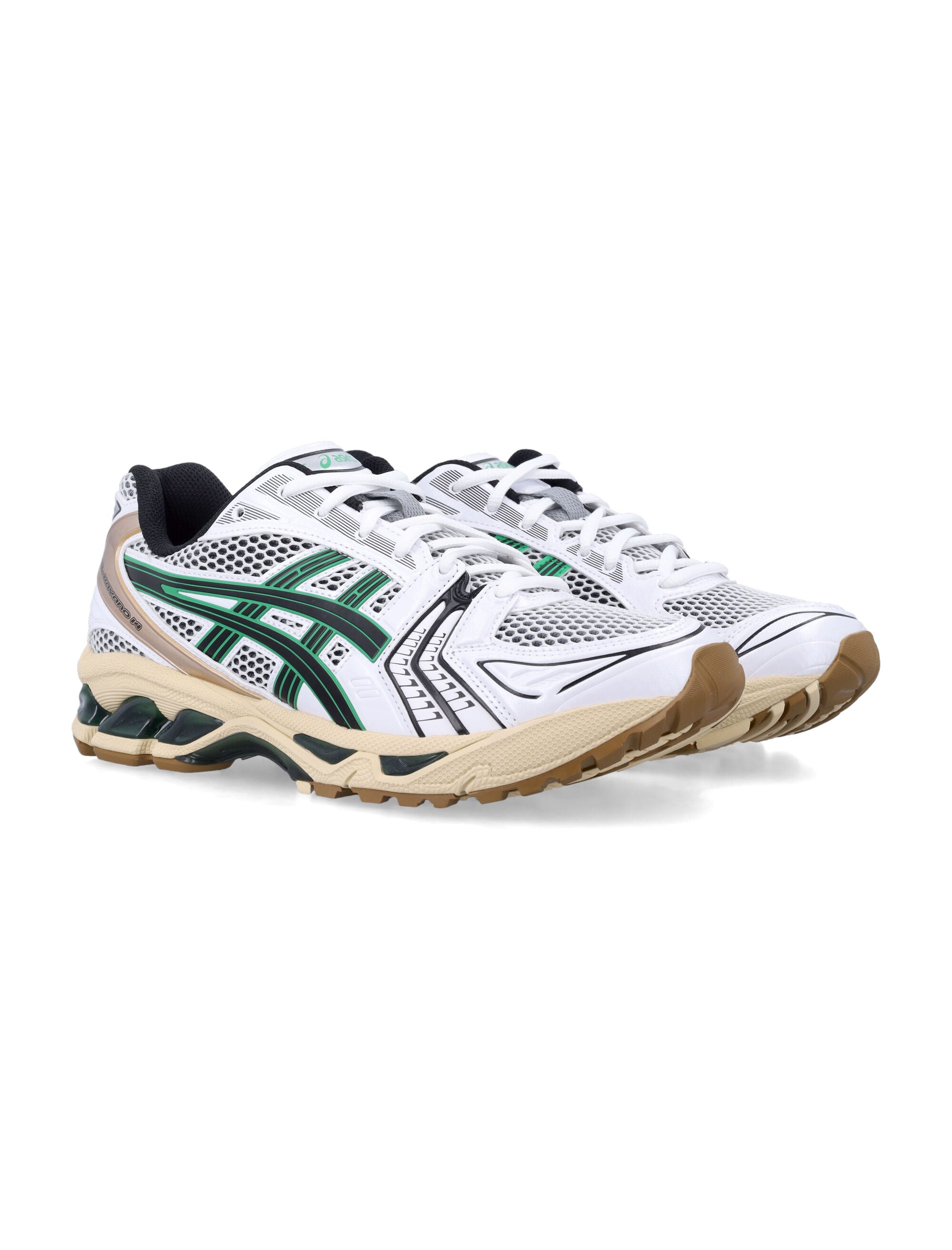 Asics Gel-Kayano 14 Mesh And Faux Leather Sneakers White/hinoki Beige Synthetic Sole