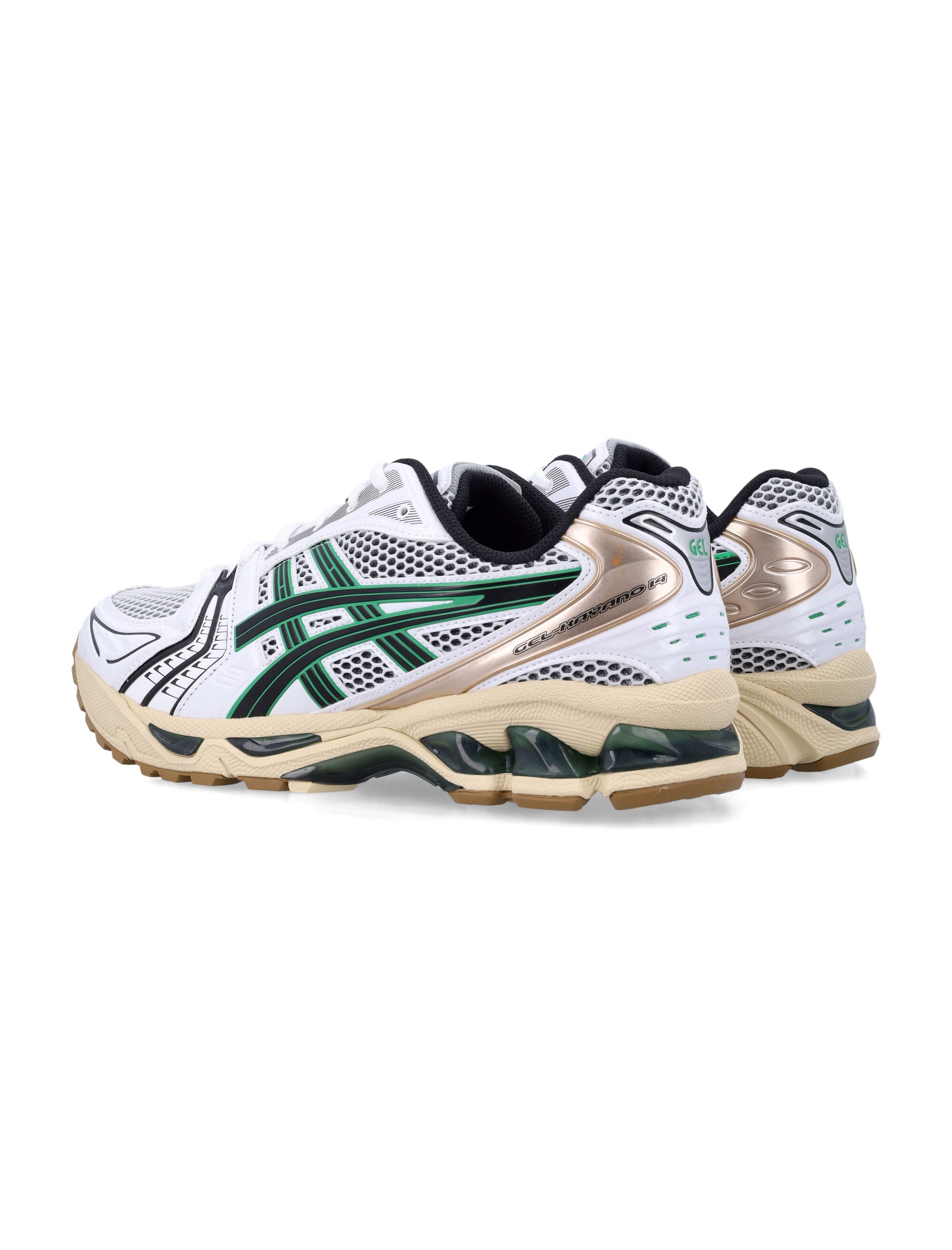 Asics Gel-Kayano 14 Mesh And Faux Leather Sneakers White/hinoki Beige Synthetic Sole